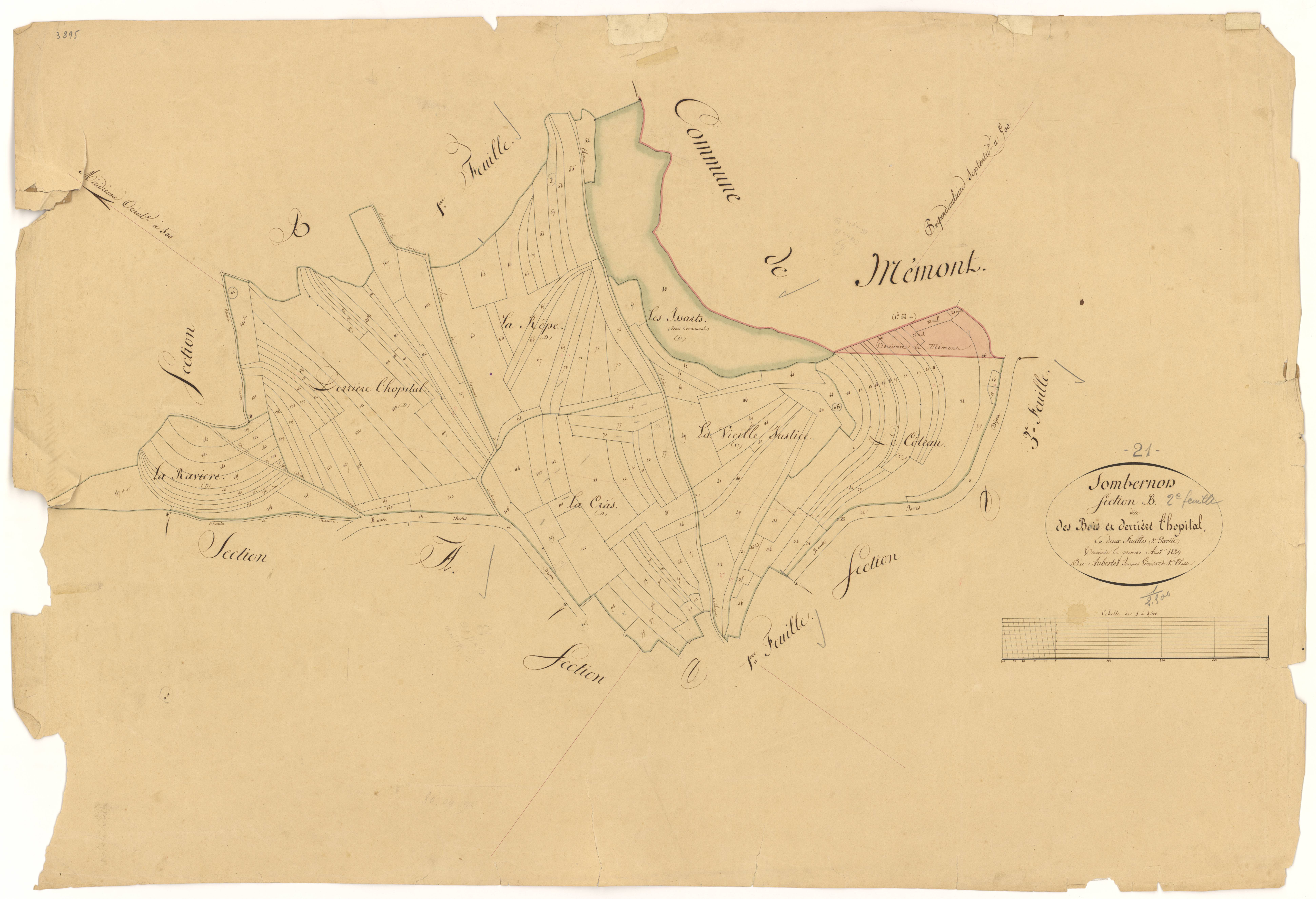 Sombernon - Section B2 - 3 P PLAN 611/5