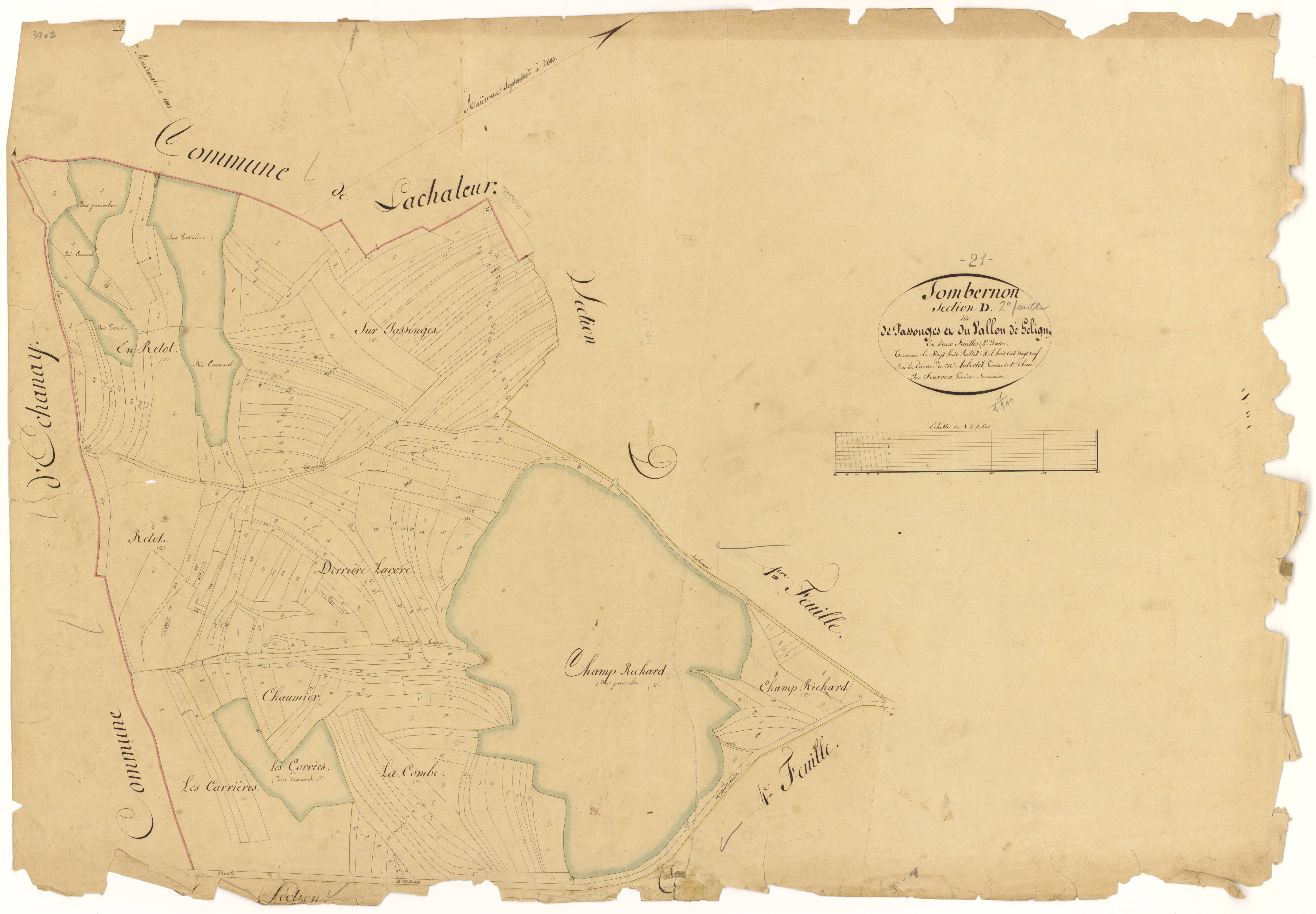Sombernon - Section D2 - 3 P PLAN 611/12