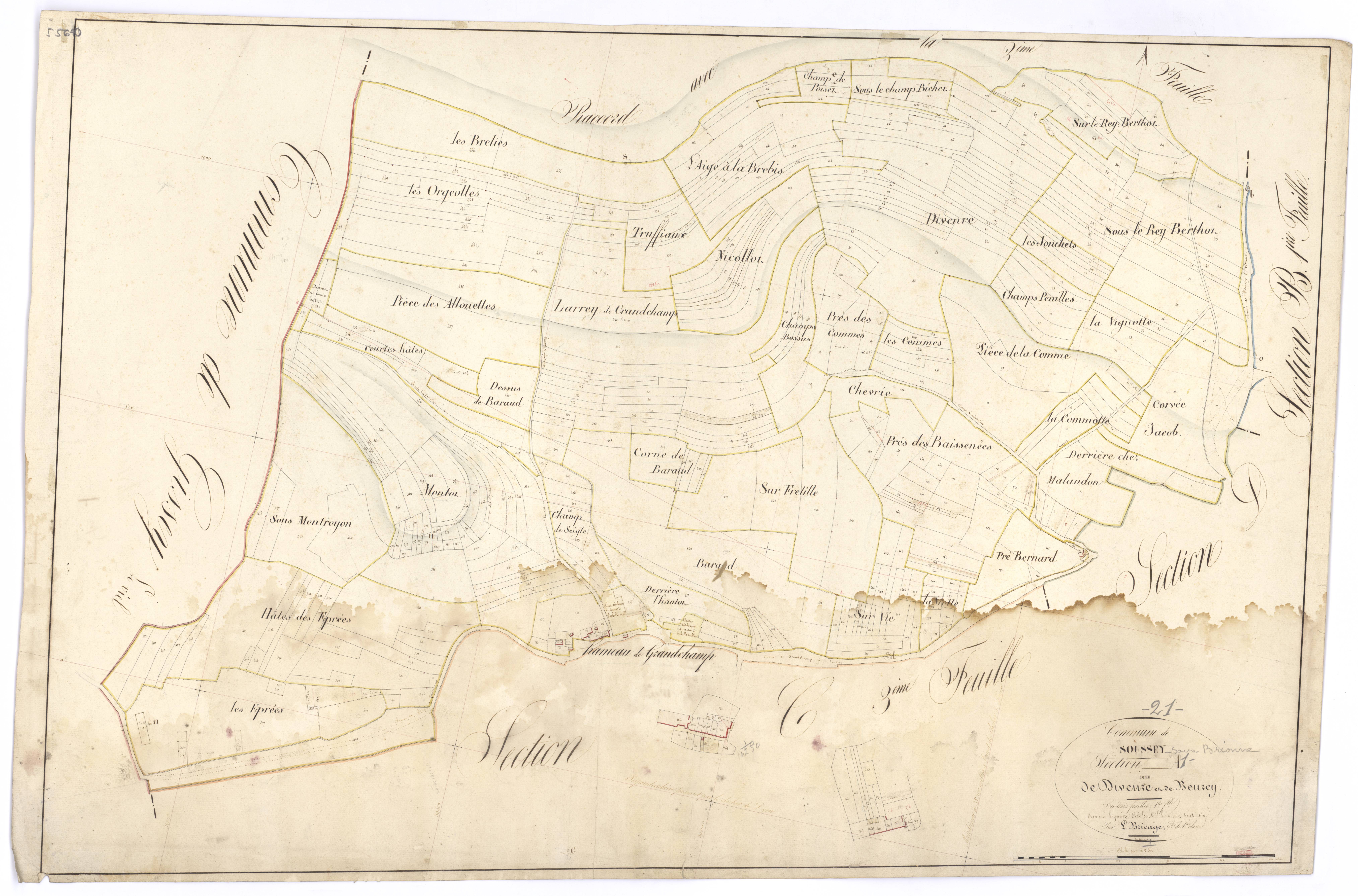 Soussey-sur-Brionne - Section A1 - 3 P PLAN 613/2