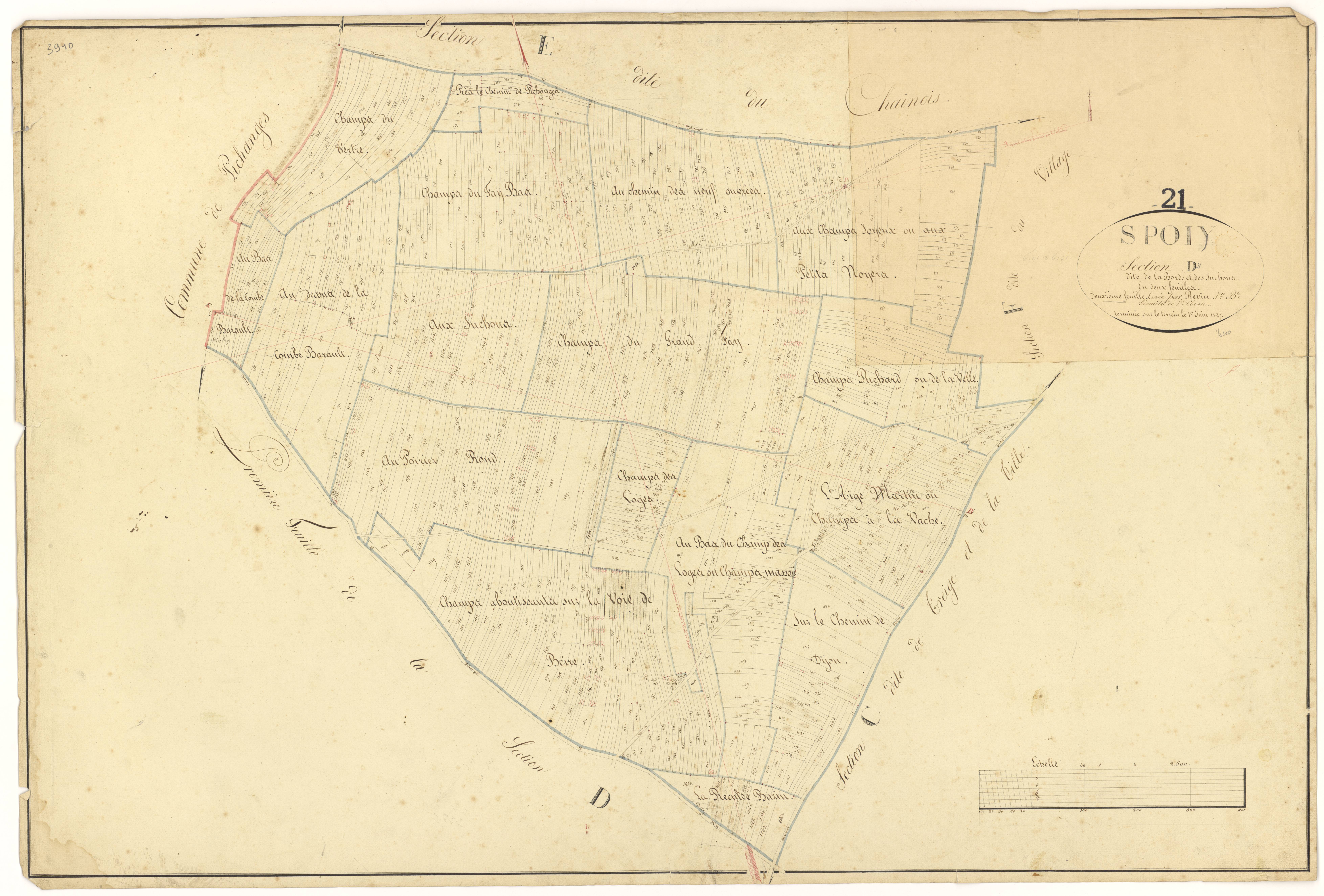 Spoy - Section D2 - 3 P PLAN 614/8