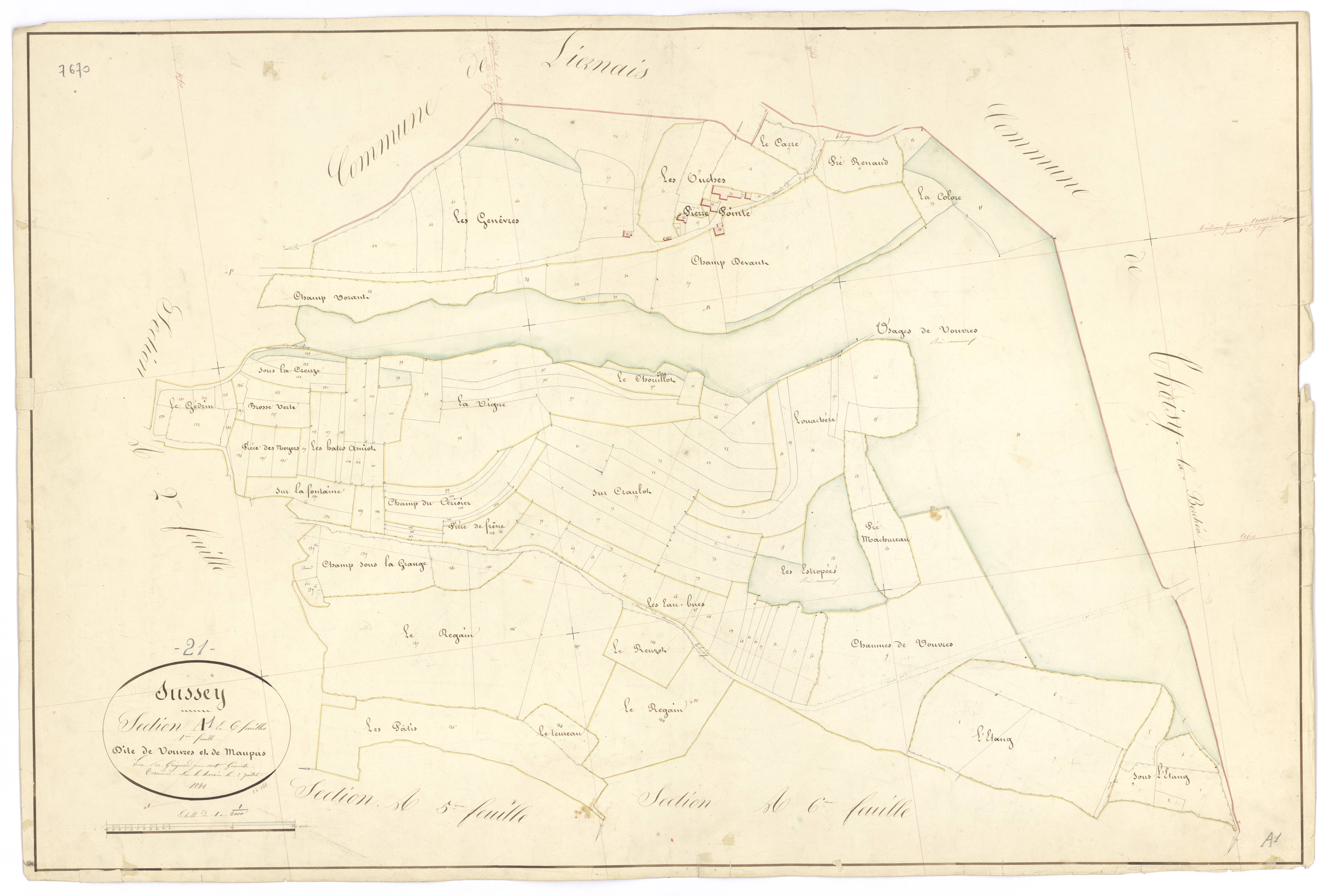 Sussey - Section A1 - 3 P PLAN 615/2