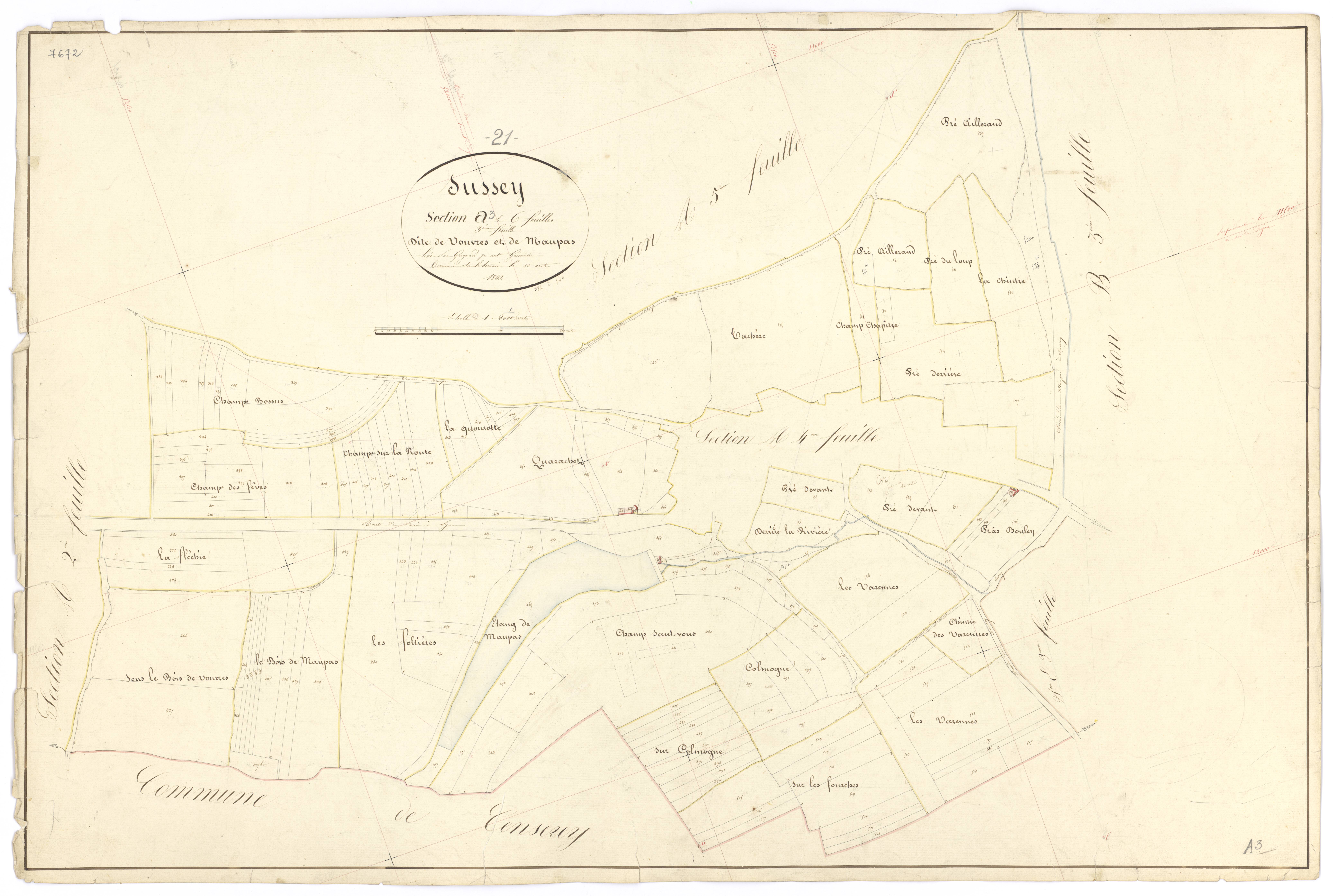 Sussey - Section A3 - 3 P PLAN 615/4