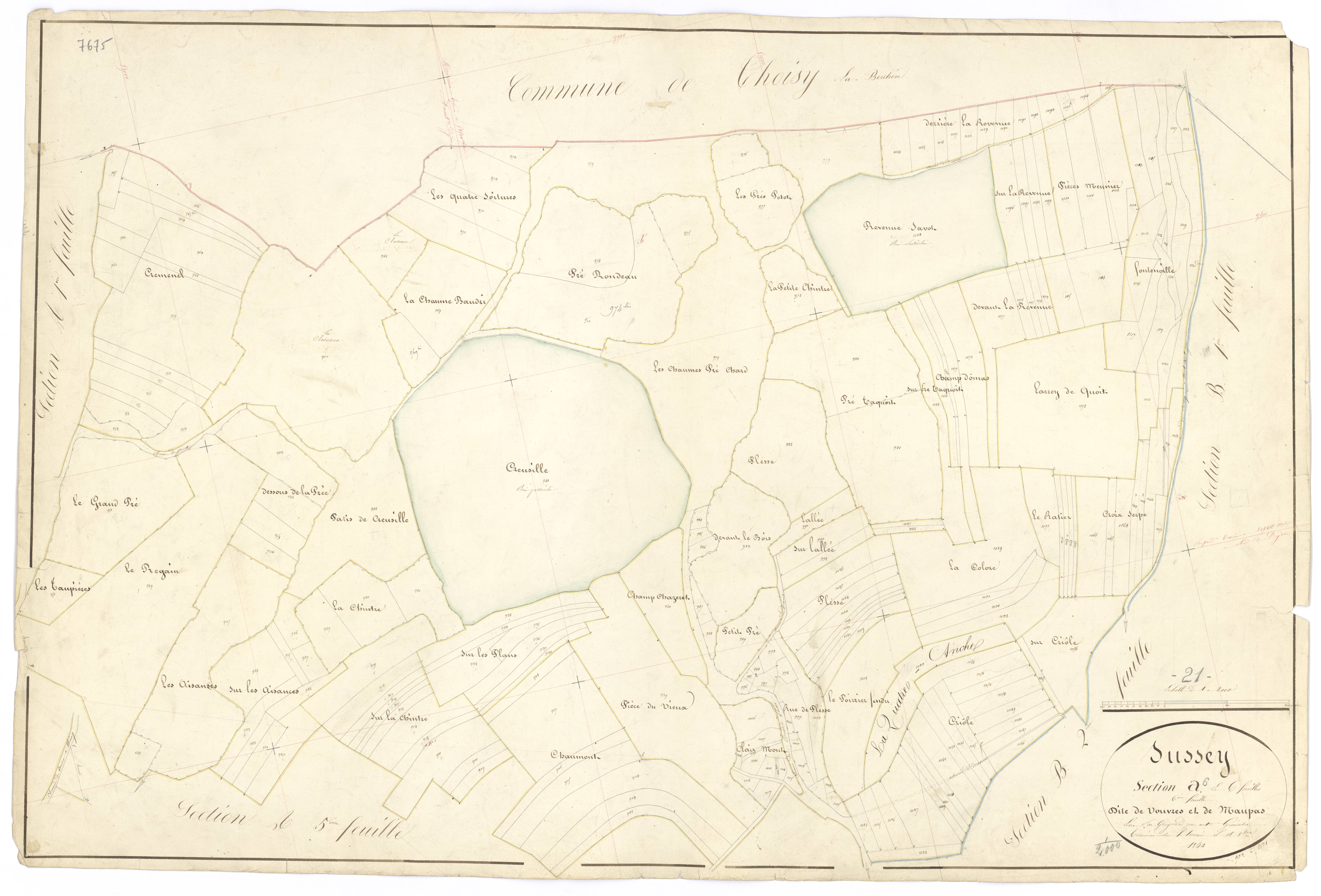 Sussey - Section A6 - 3 P PLAN 615/7
