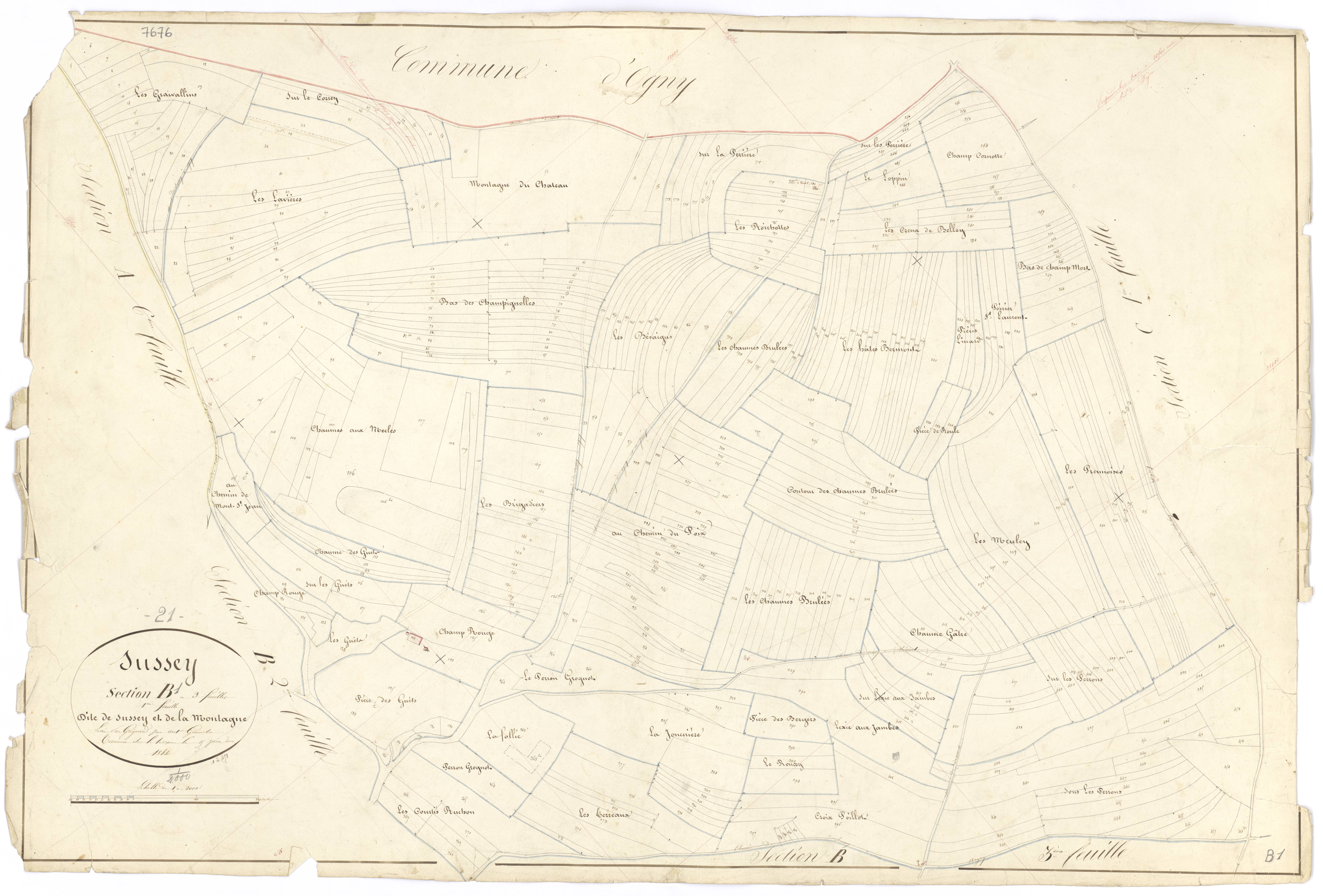 Sussey - Section B1 - 3 P PLAN 615/8