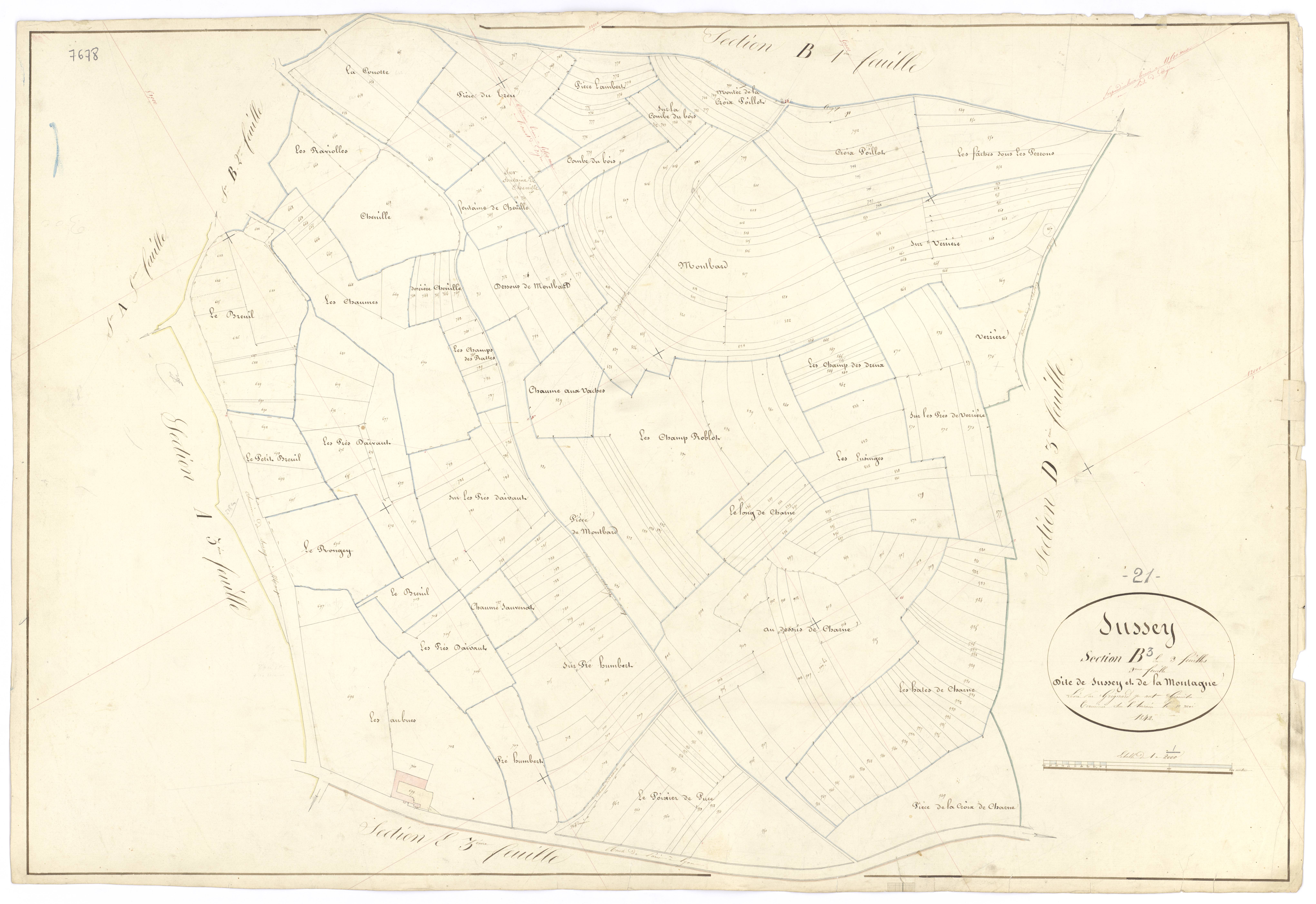 Sussey - Section B3 - 3 P PLAN 615/10
