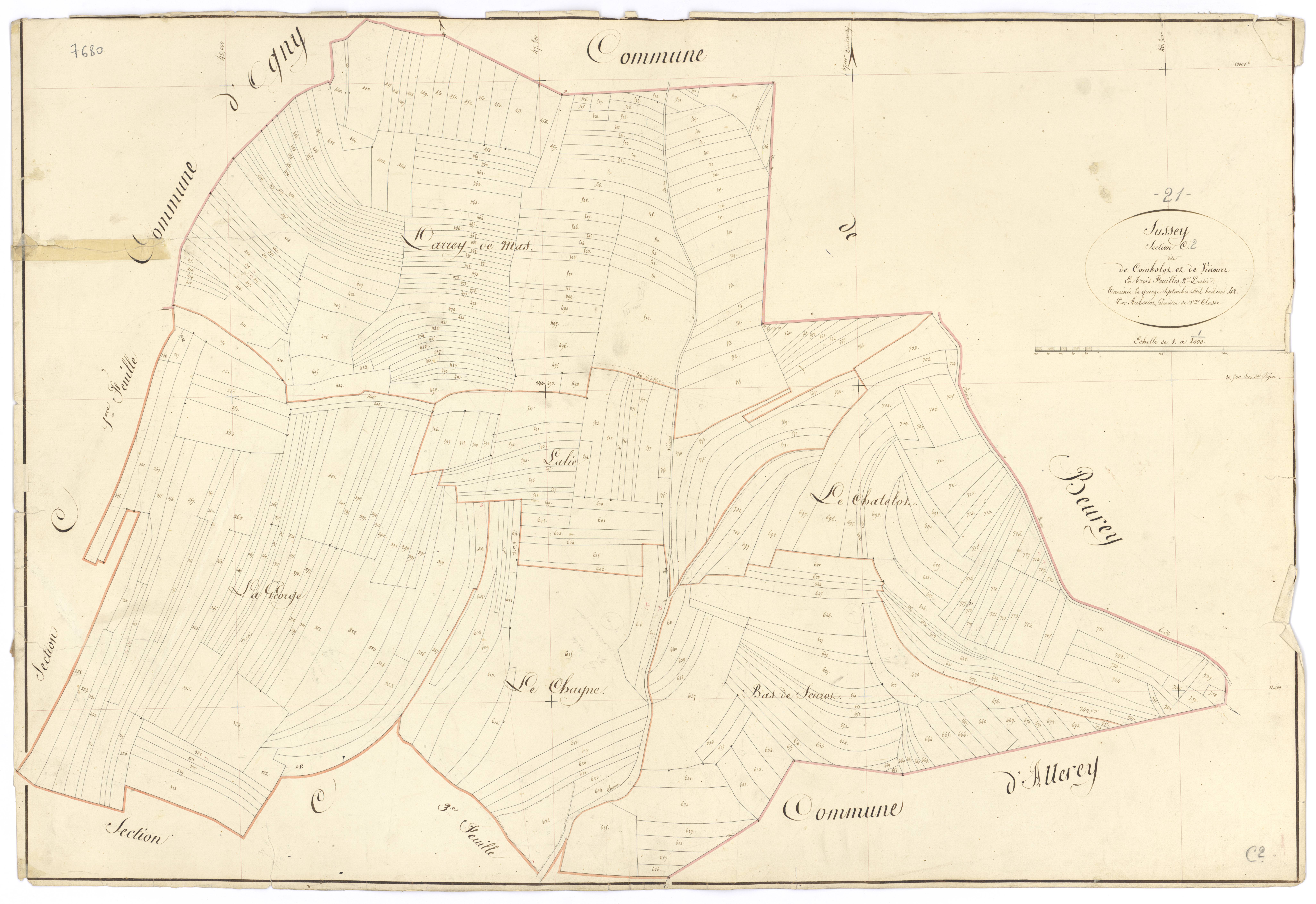 Sussey - Section C2 - 3 P PLAN 615/12