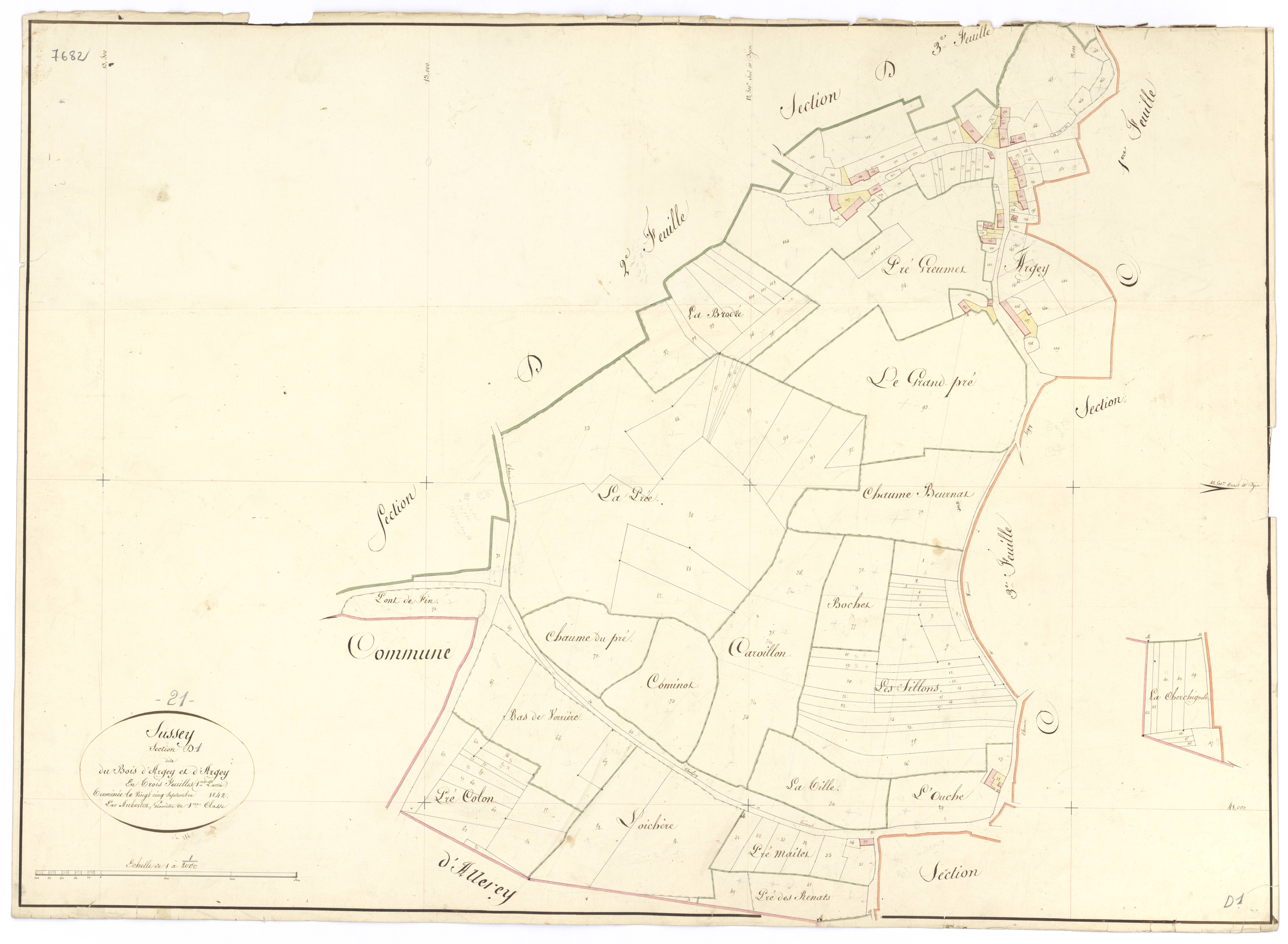 Sussey - Section D1 - 3 P PLAN 615/14