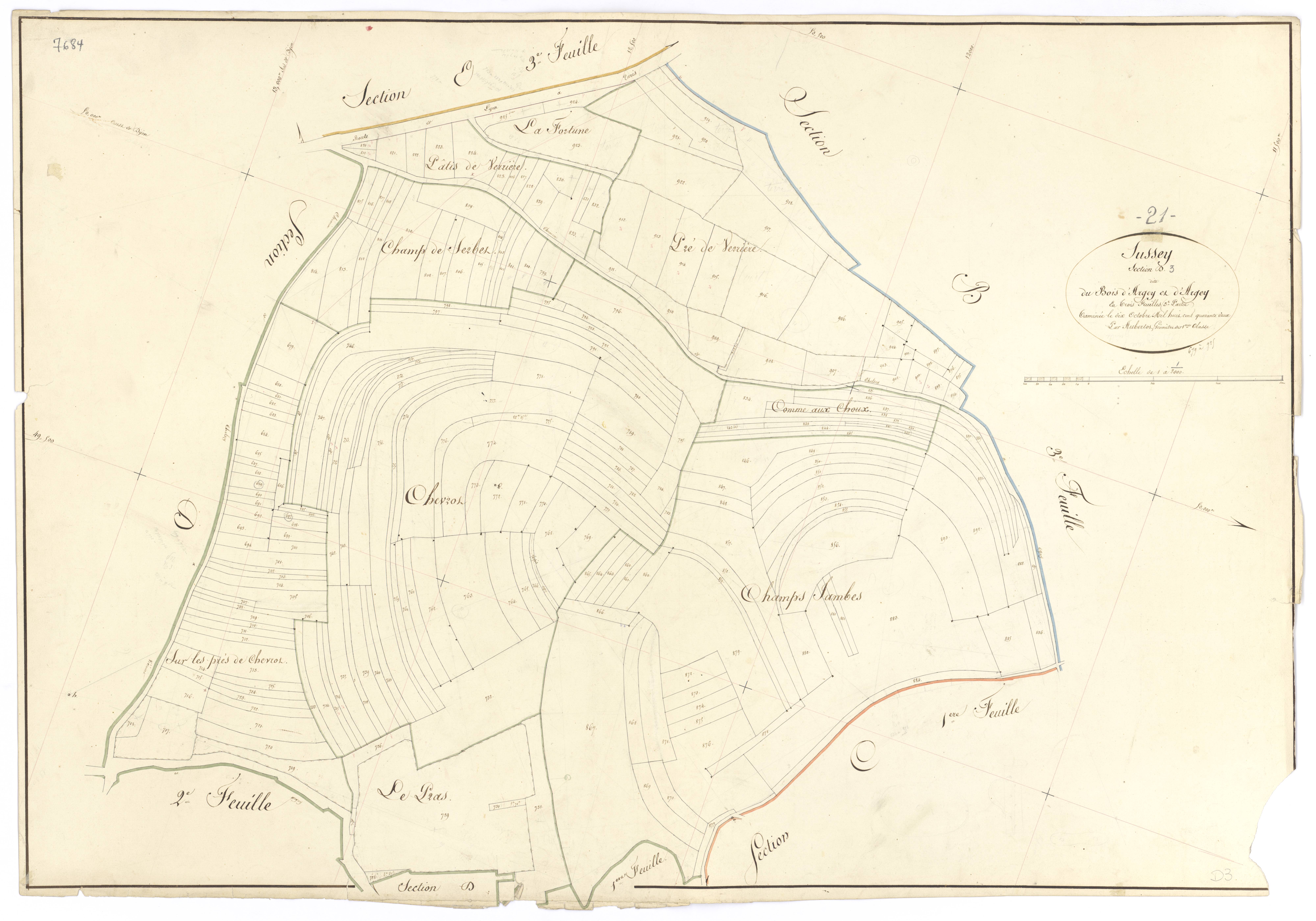 Sussey - Section D3 - 3 P PLAN 615/16
