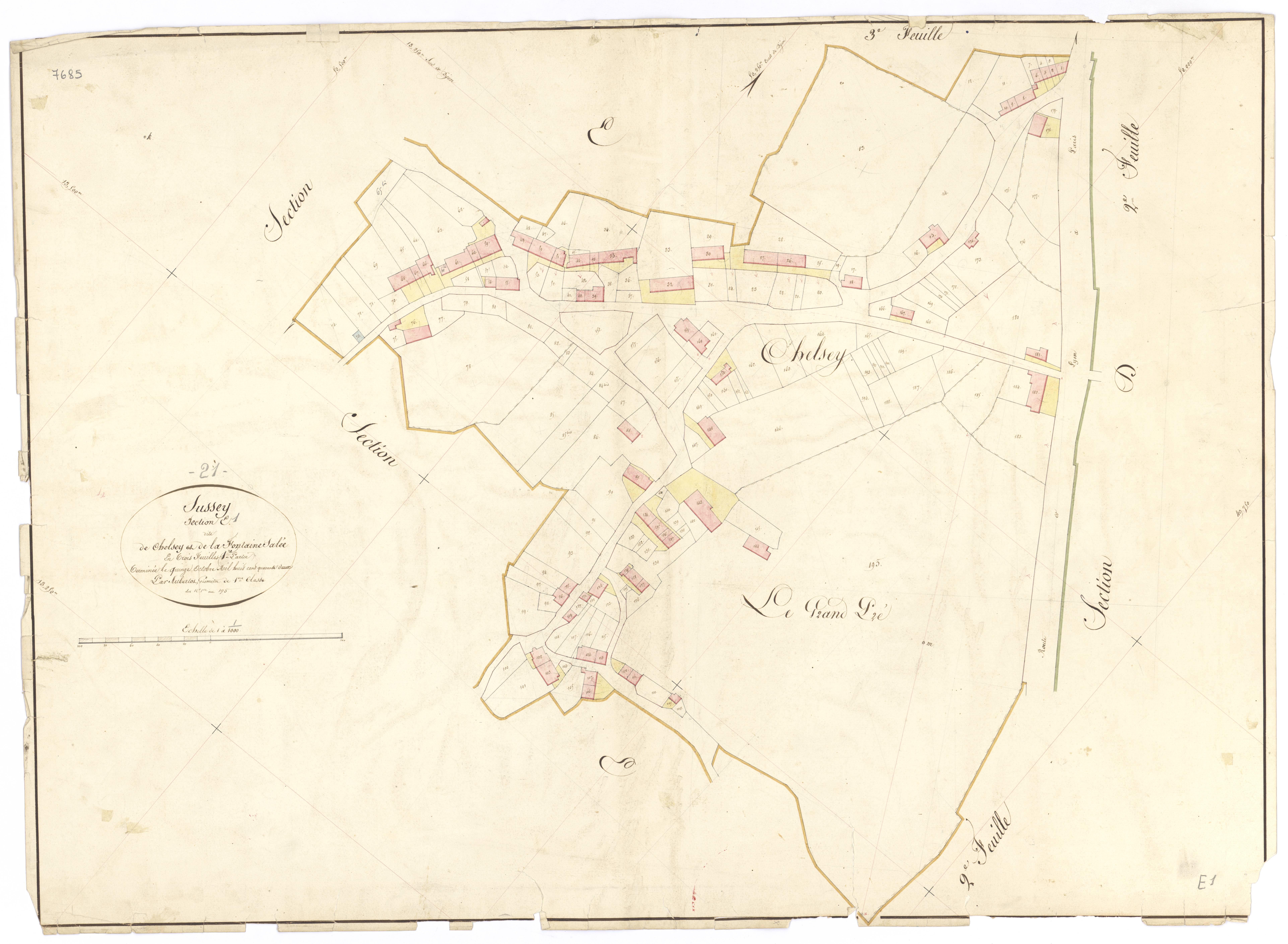 Sussey - Section E1 - 3 P PLAN 615/17