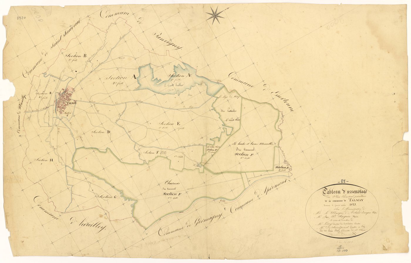 Talmay - Tableau d'assemblage - 3 P PLAN 618/1