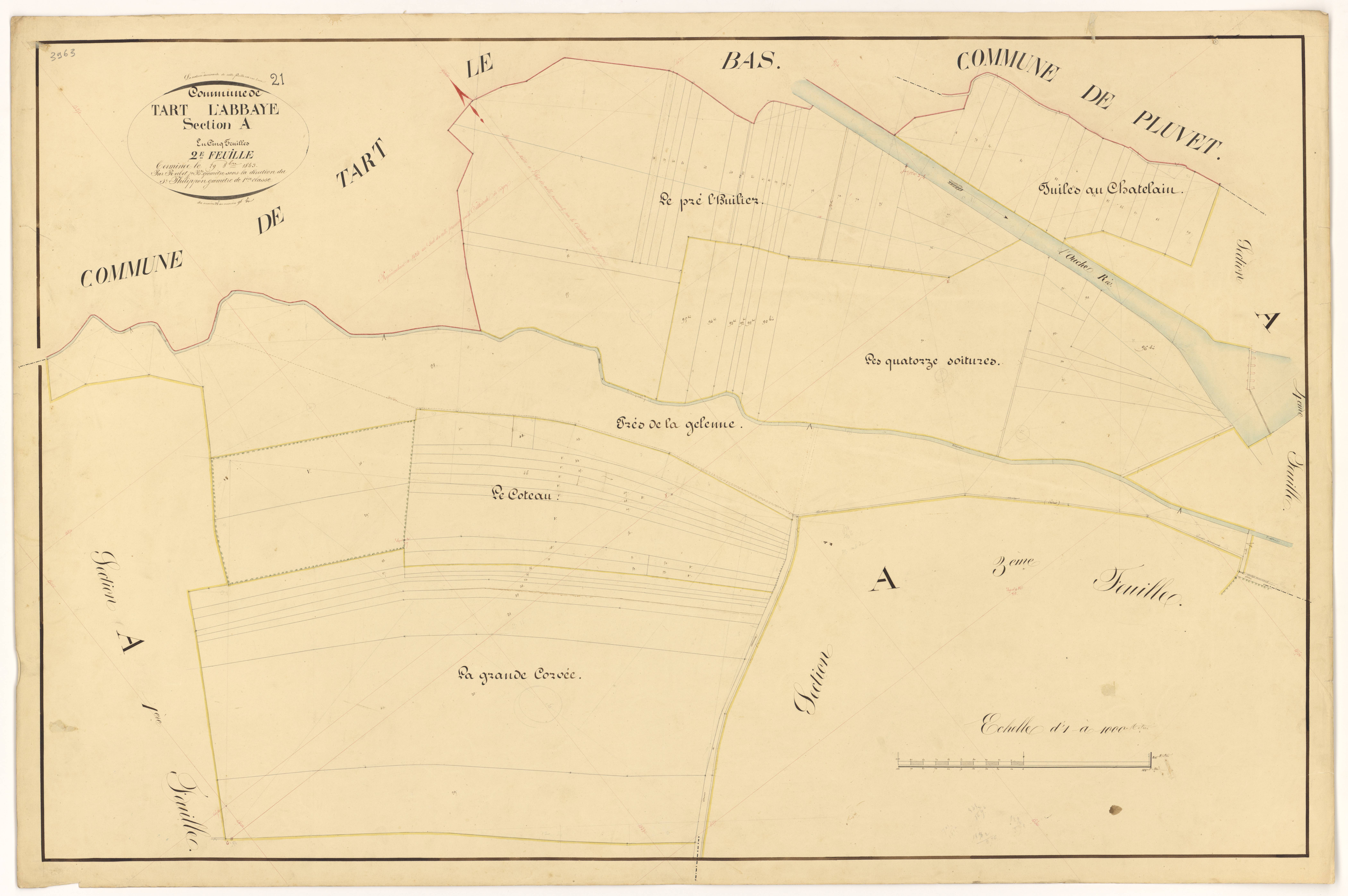 Tart-l'Abbaye - Section A2 - 3 P PLAN 621/3