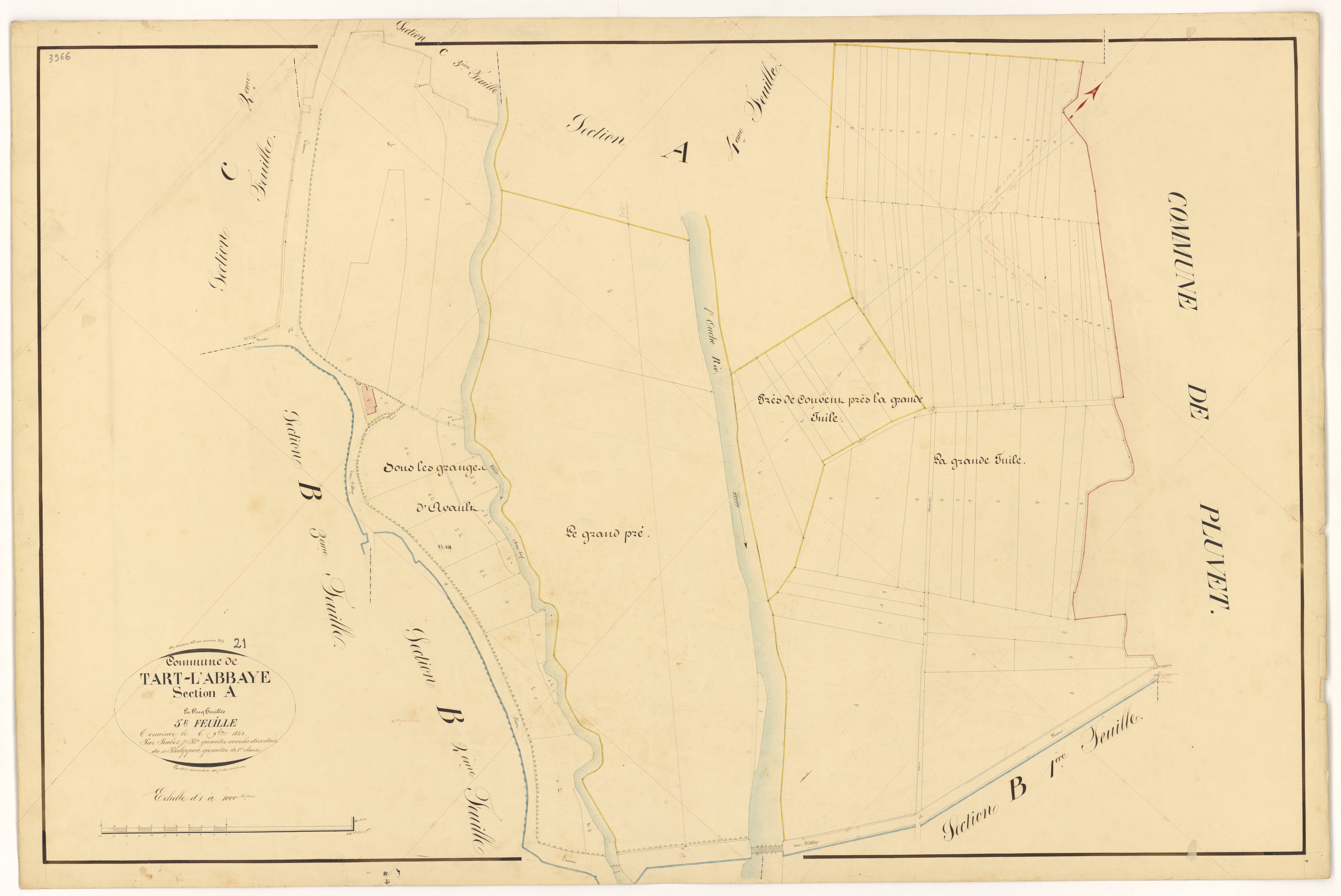 Tart-l'Abbaye - Section A5 - 3 P PLAN 621/6