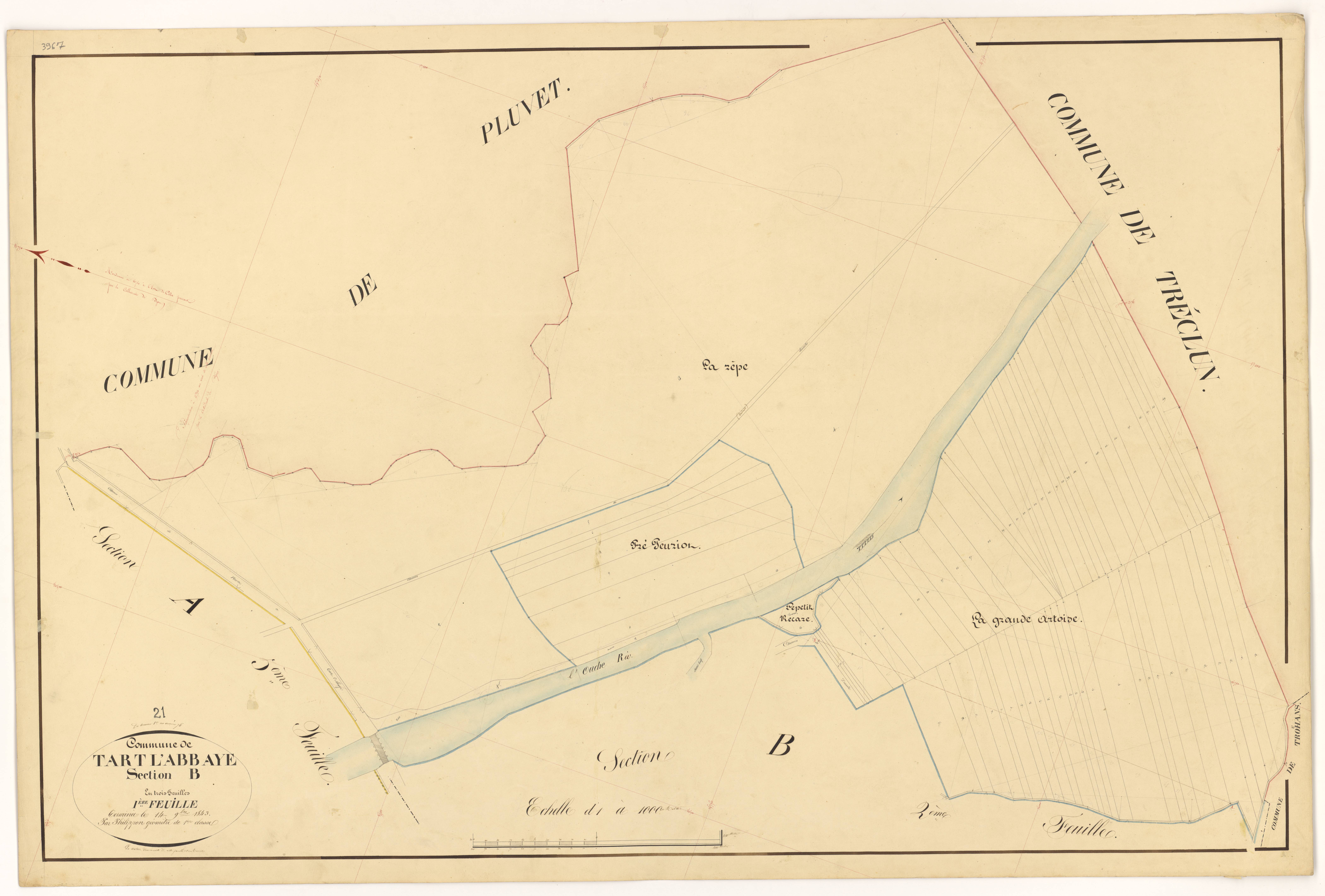 Tart-l'Abbaye - Section B1 - 3 P PLAN 621/7