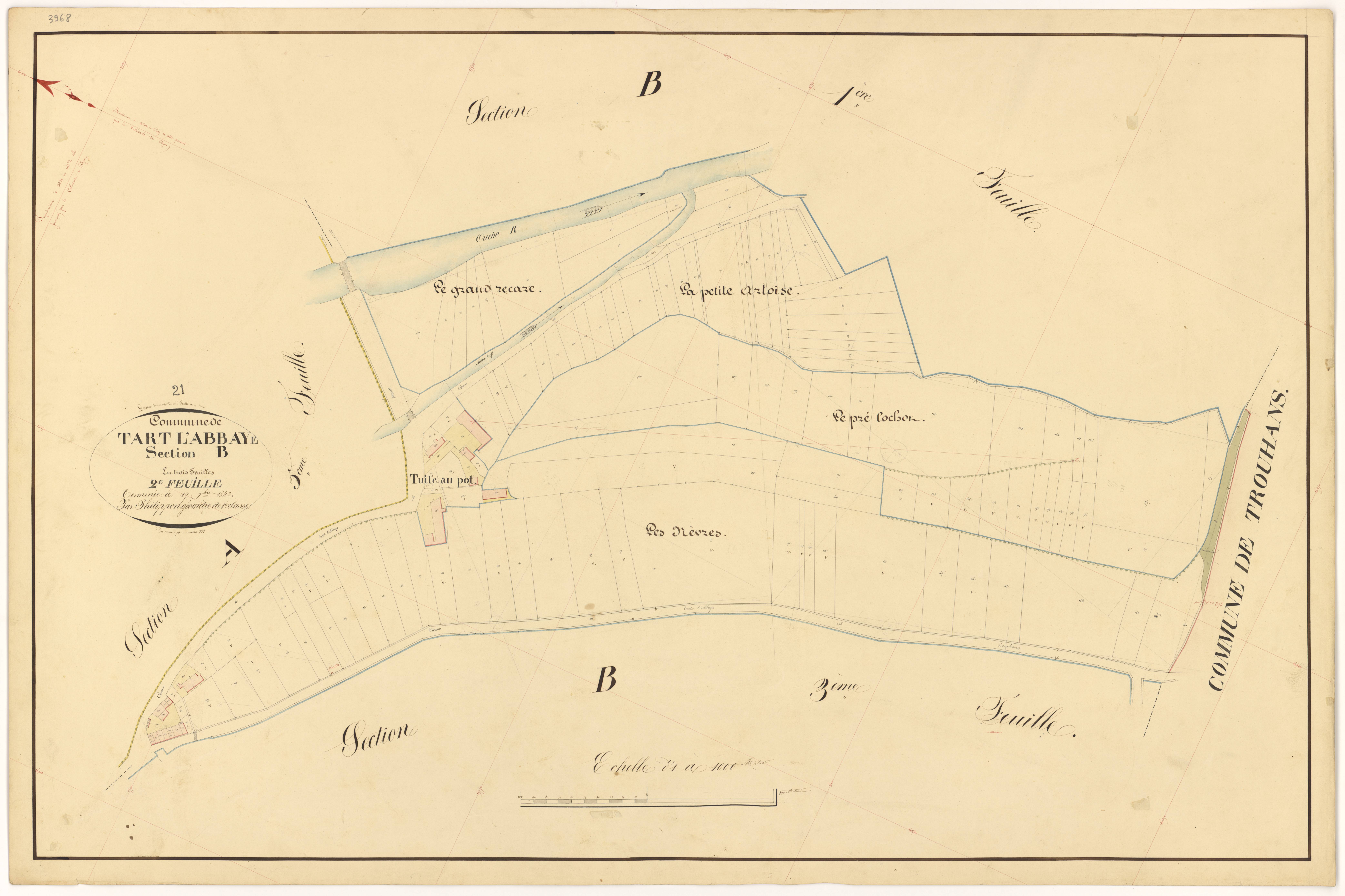 Tart-l'Abbaye - Section B2 - 3 P PLAN 621/8