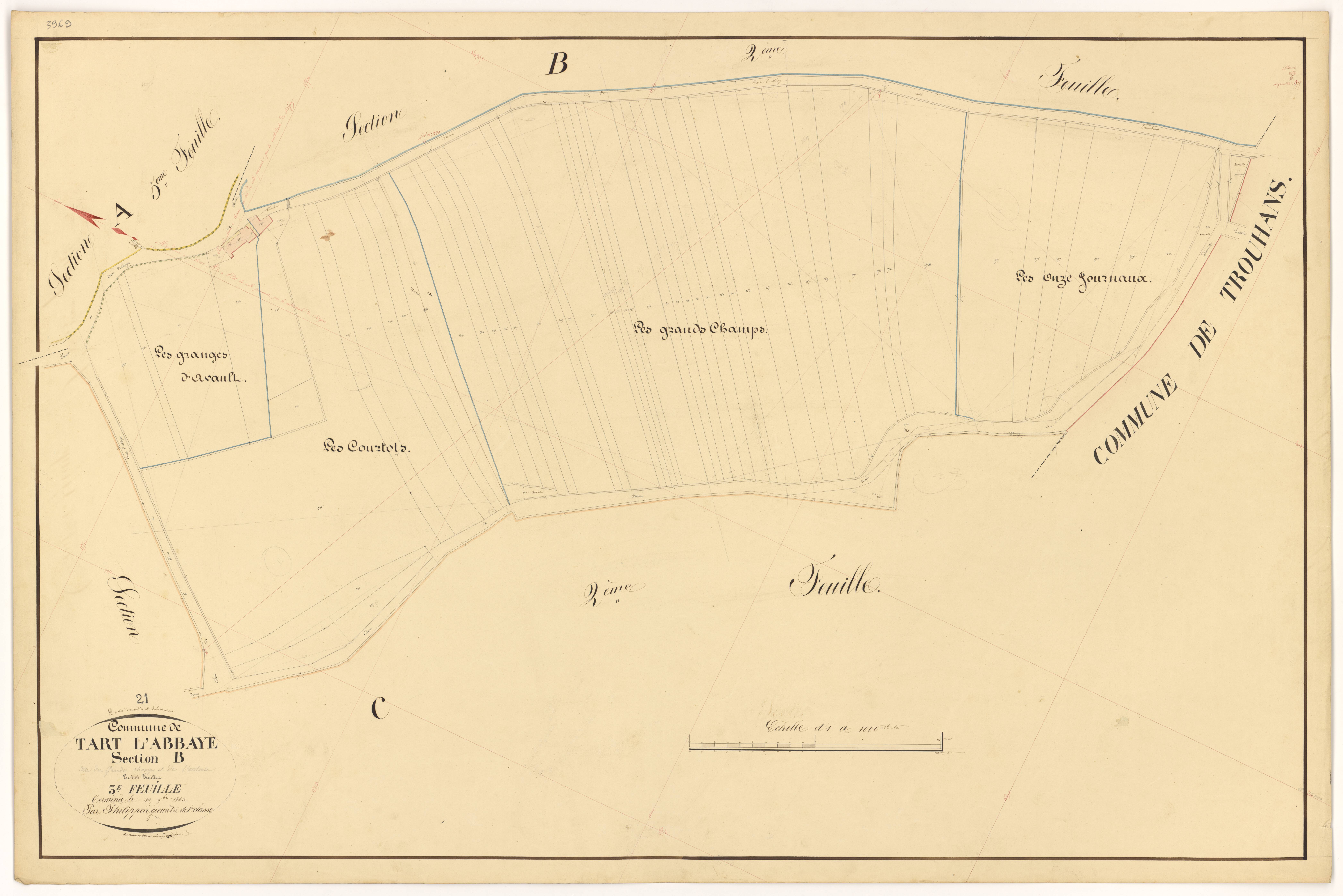 Tart-l'Abbaye - Section B3 - 3 P PLAN 621/9