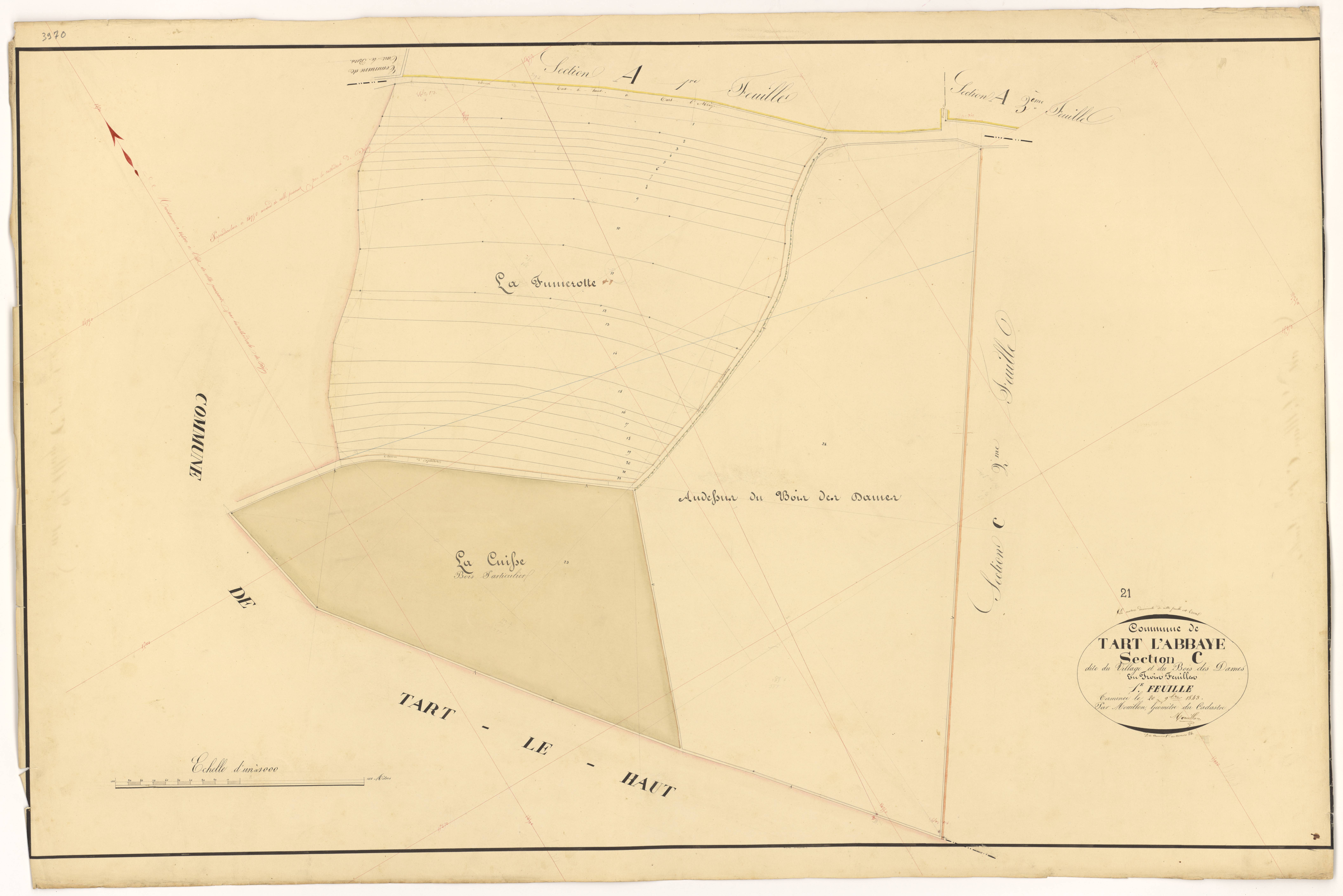 Tart-l'Abbaye - Section C1 - 3 P PLAN 621/10