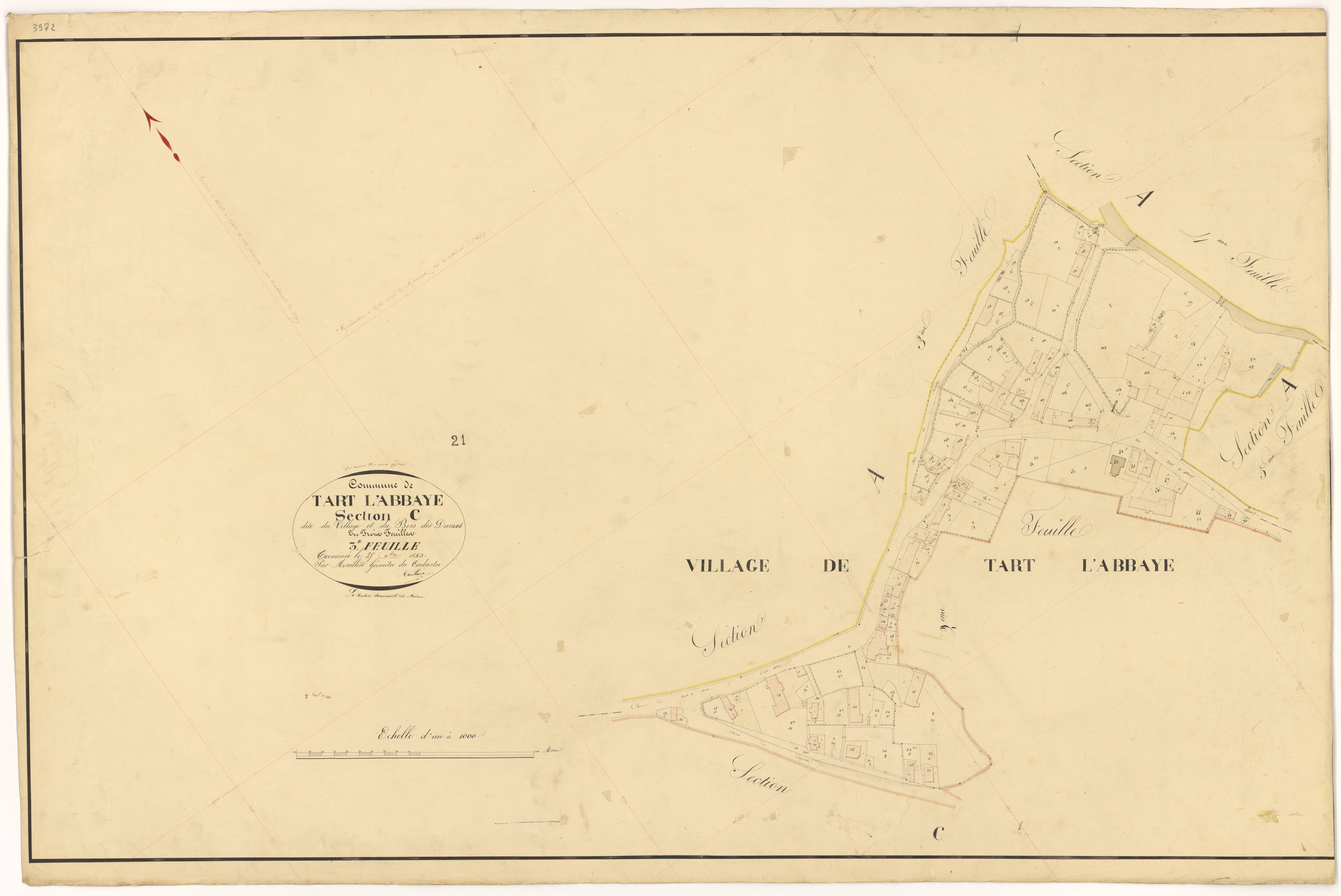 Tart-l'Abbaye - Section C3 - 3 P PLAN 621/12