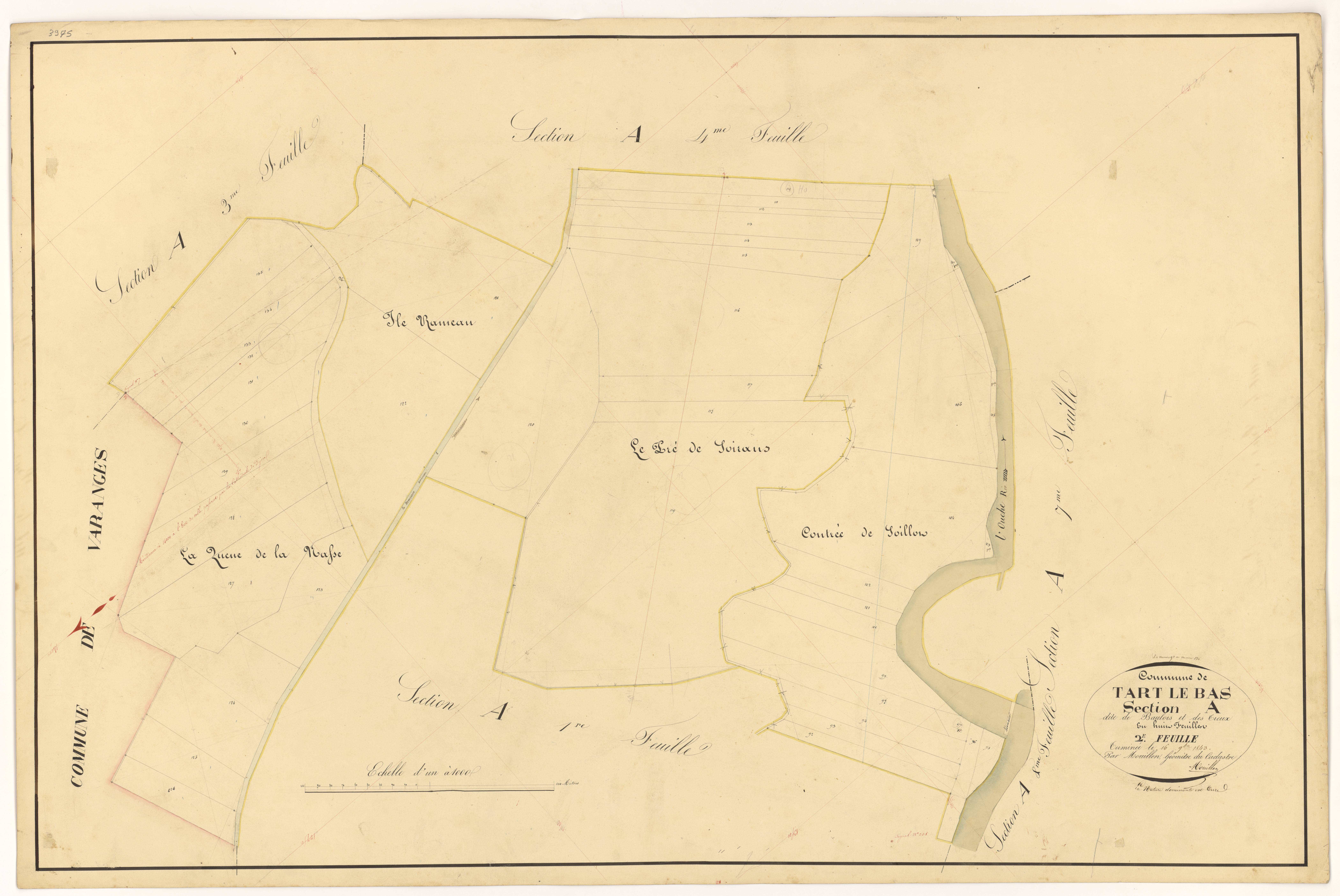 Tart-le-Bas - Section A2 - 3 P PLAN 622/3