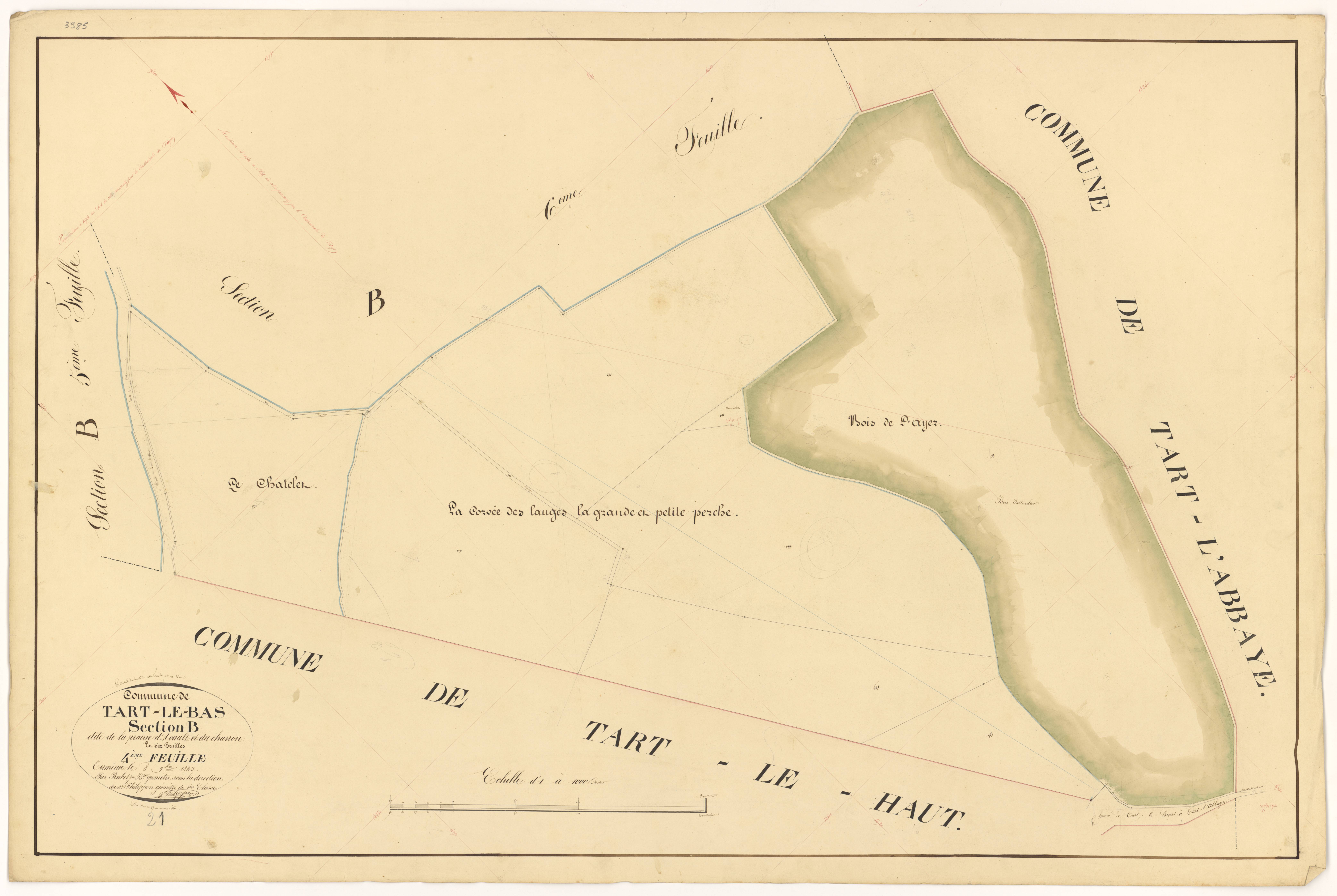 Tart-le-Bas - Section B4 - 3 P PLAN 622/13