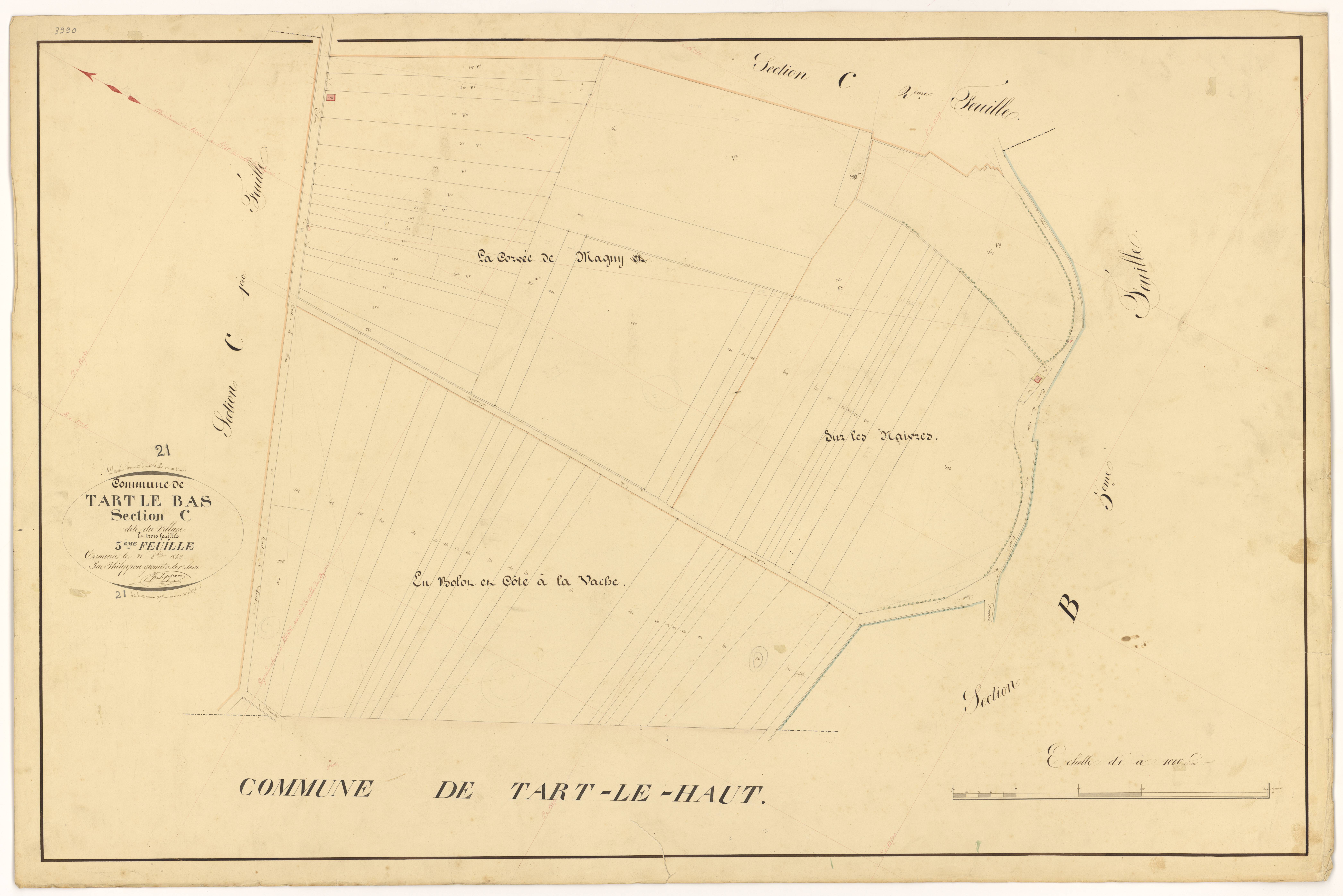 Tart-le-Bas - Section C3 - 3 P PLAN 622/18