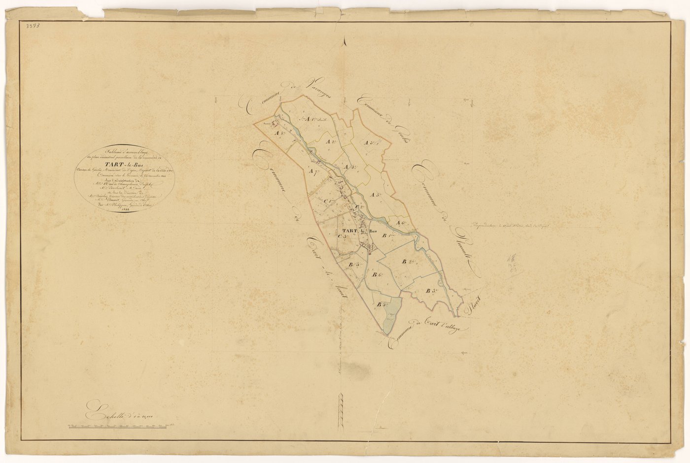 Tart-le-Bas - Tableau d'assemblage - 3 P PLAN 622/1