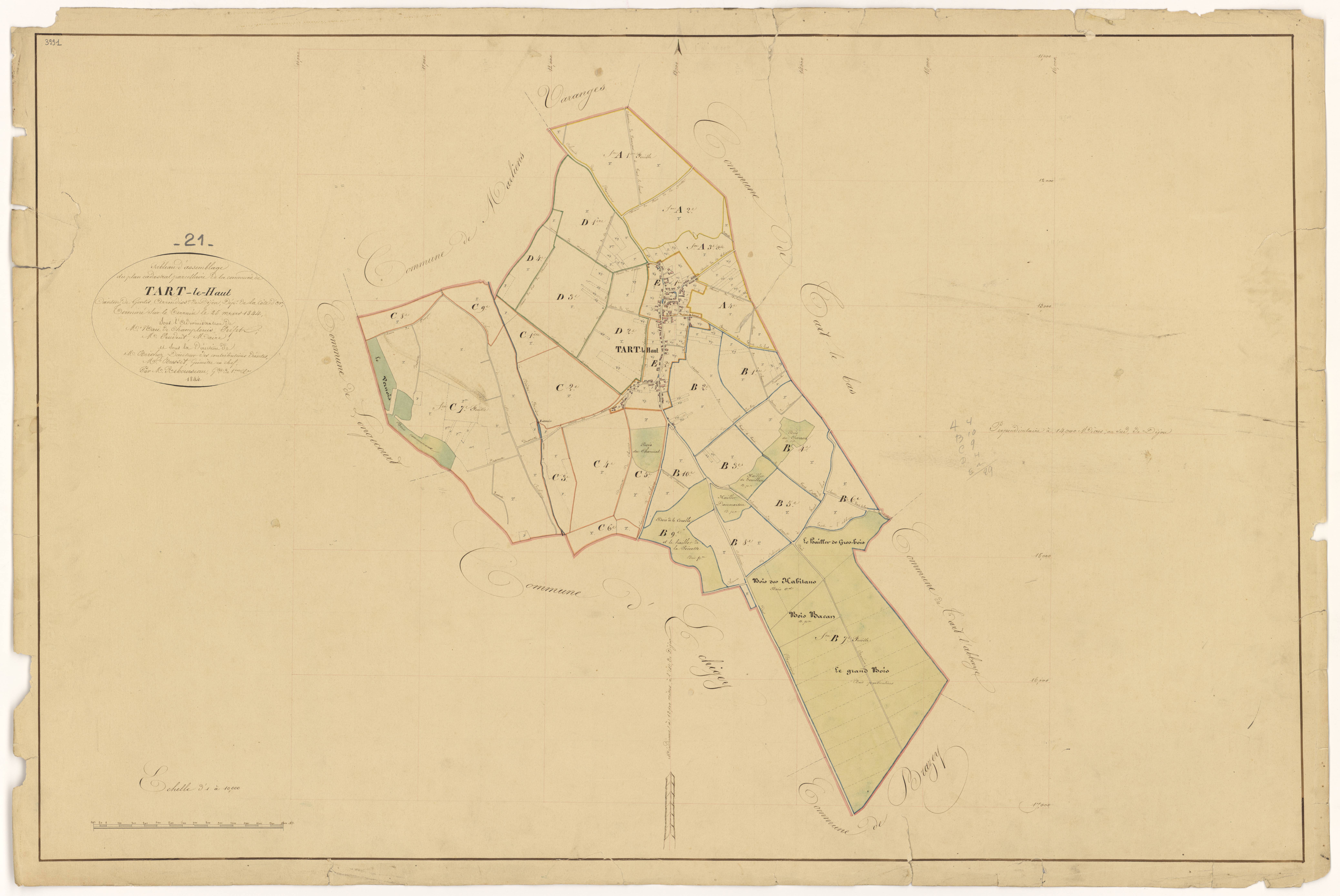 Tart-le-Haut - Tableau d'assemblage - 3 P PLAN 623/1