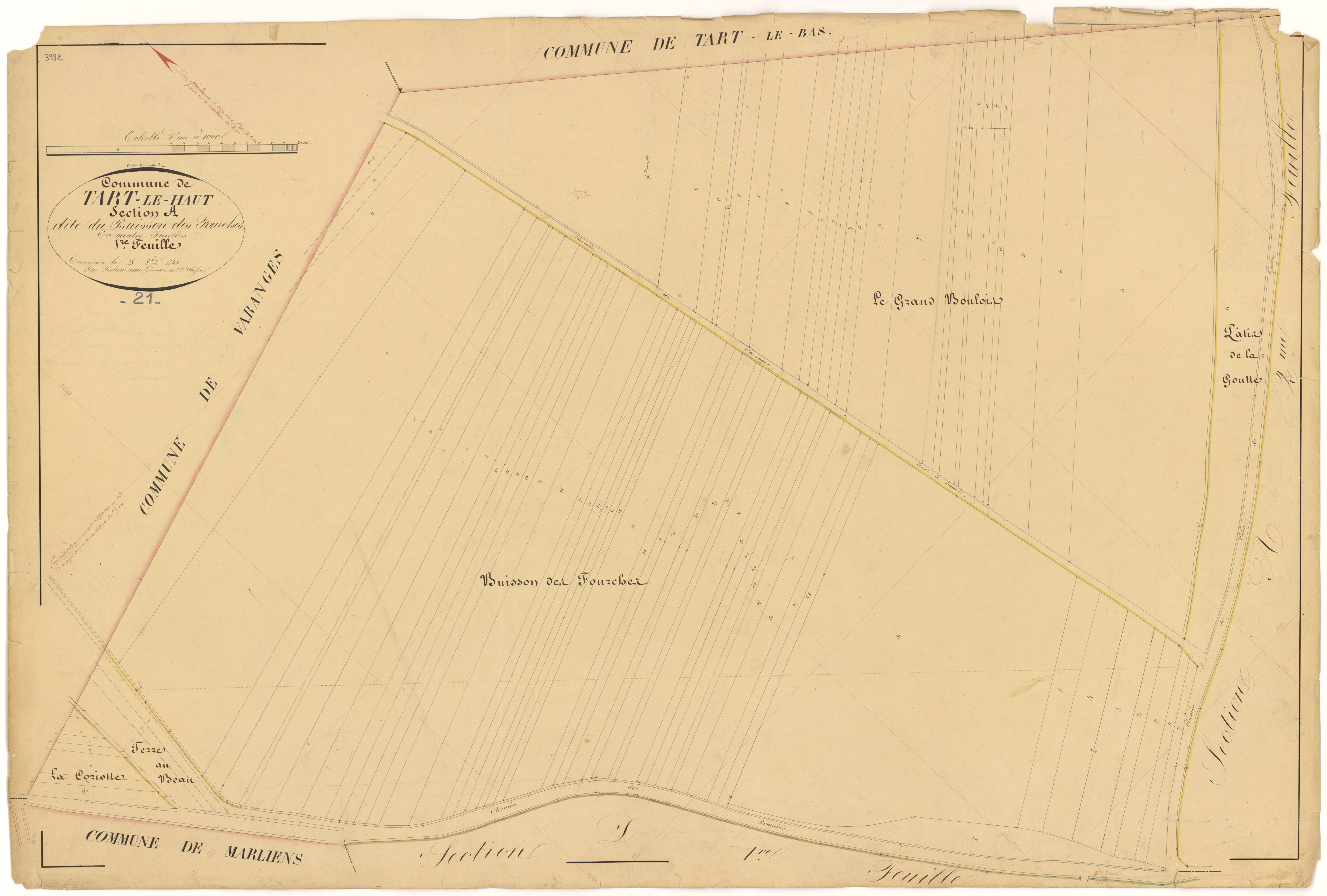 Tart-le-Haut - Section A1 - 3 P PLAN 623/2