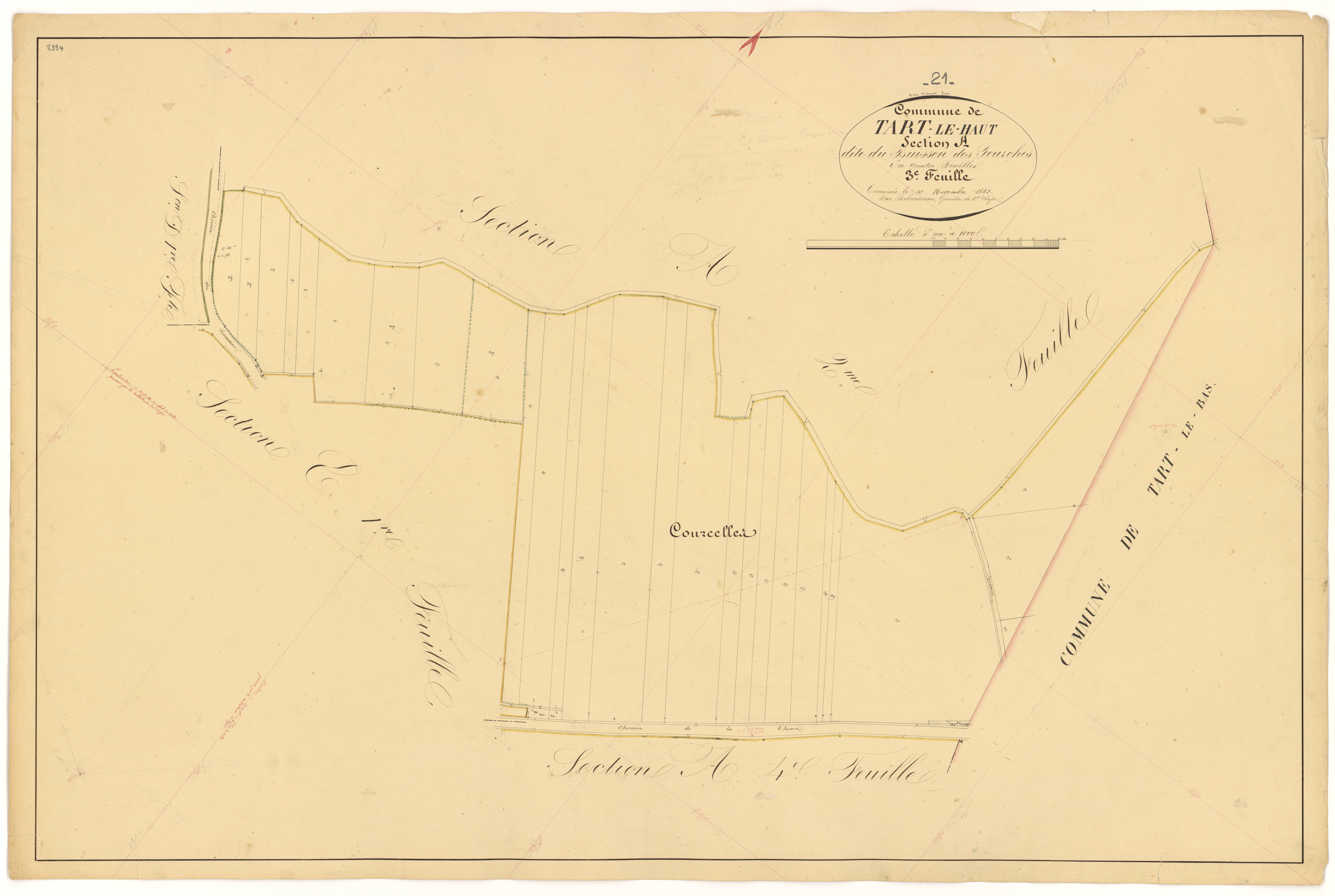 Tart-le-Haut - Section A3 - 3 P PLAN 623/4