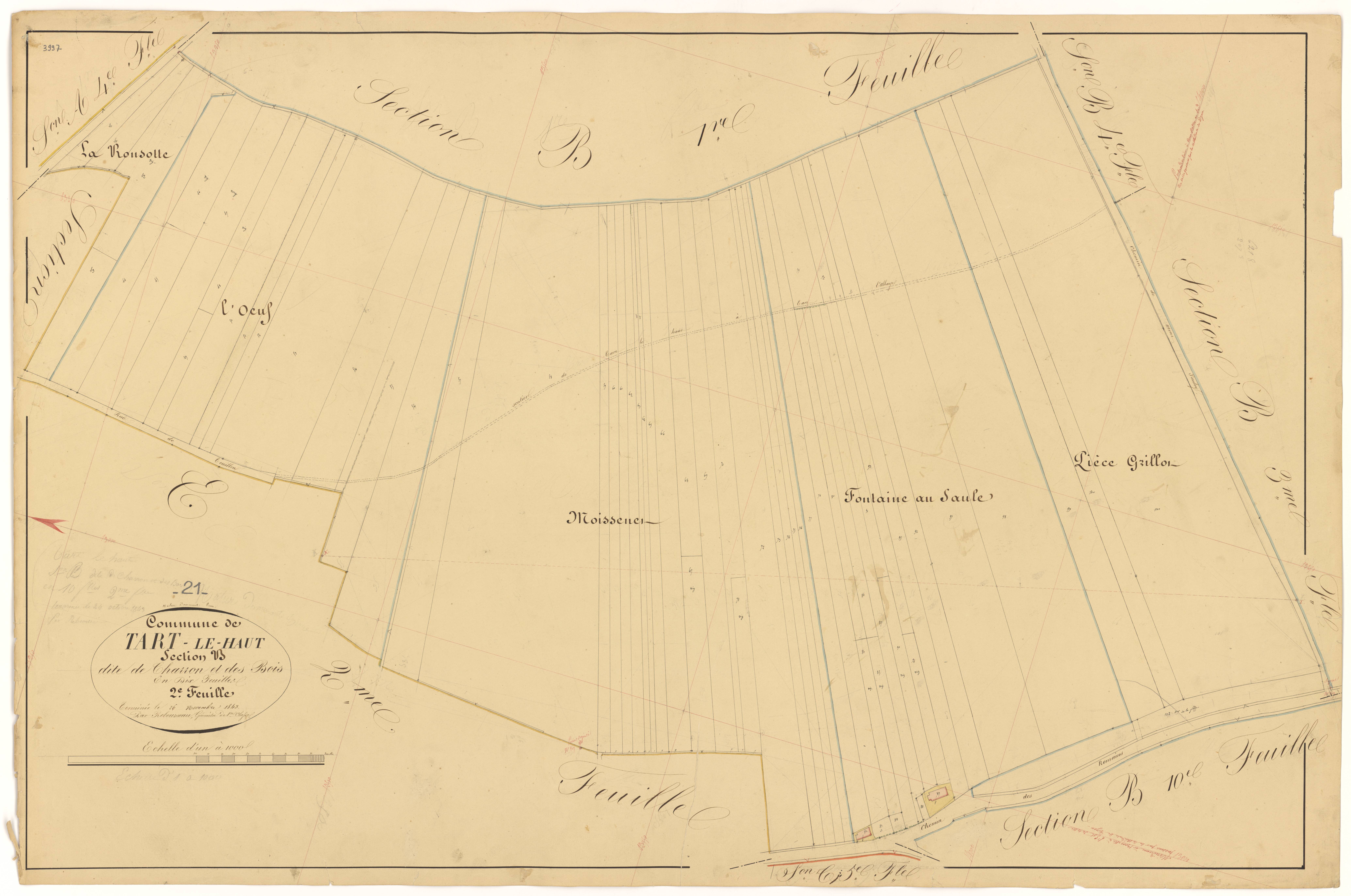 Tart-le-Haut - Section B2 - 3 P PLAN 623/7