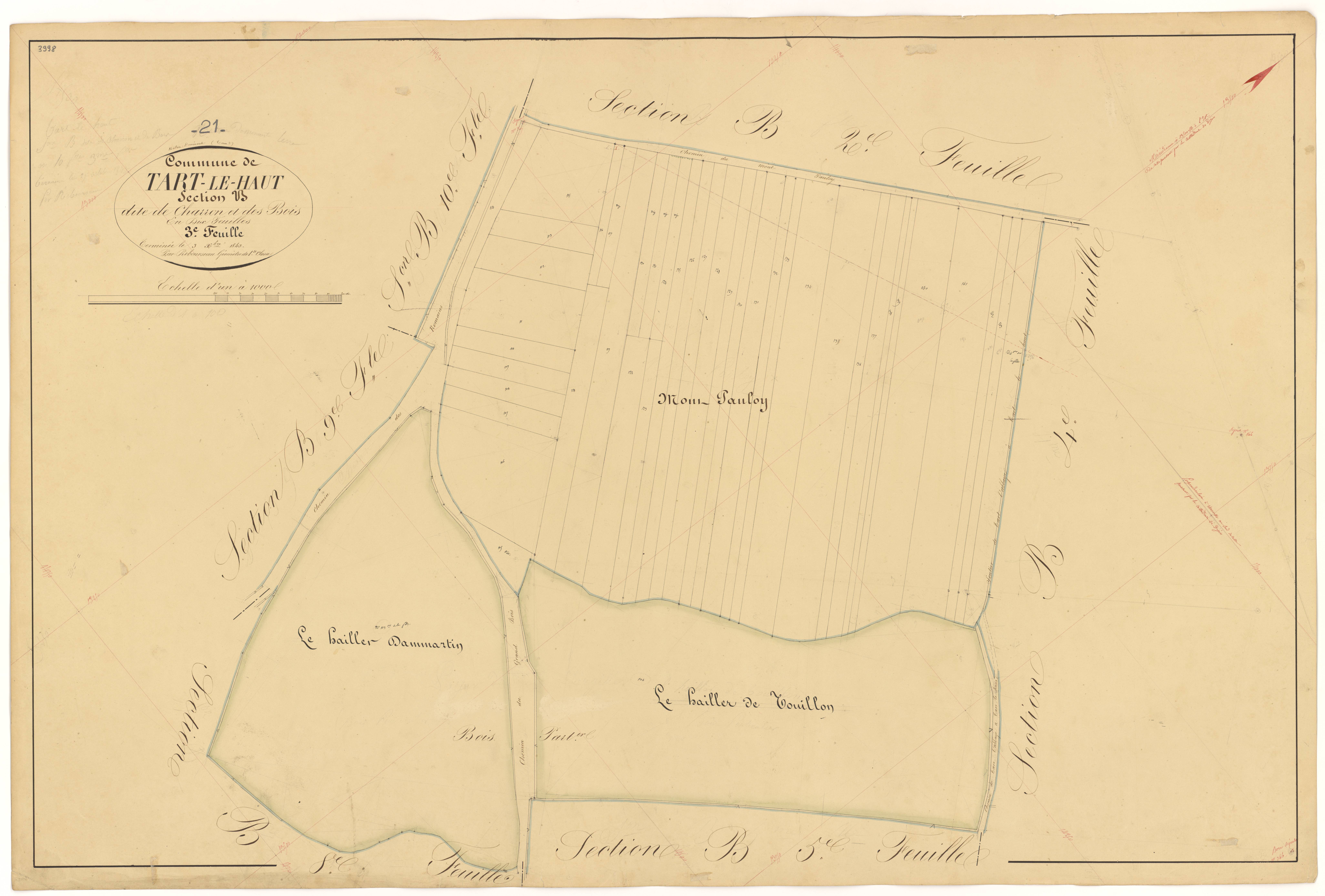 Tart-le-Haut - Section B3 - 3 P PLAN 623/8