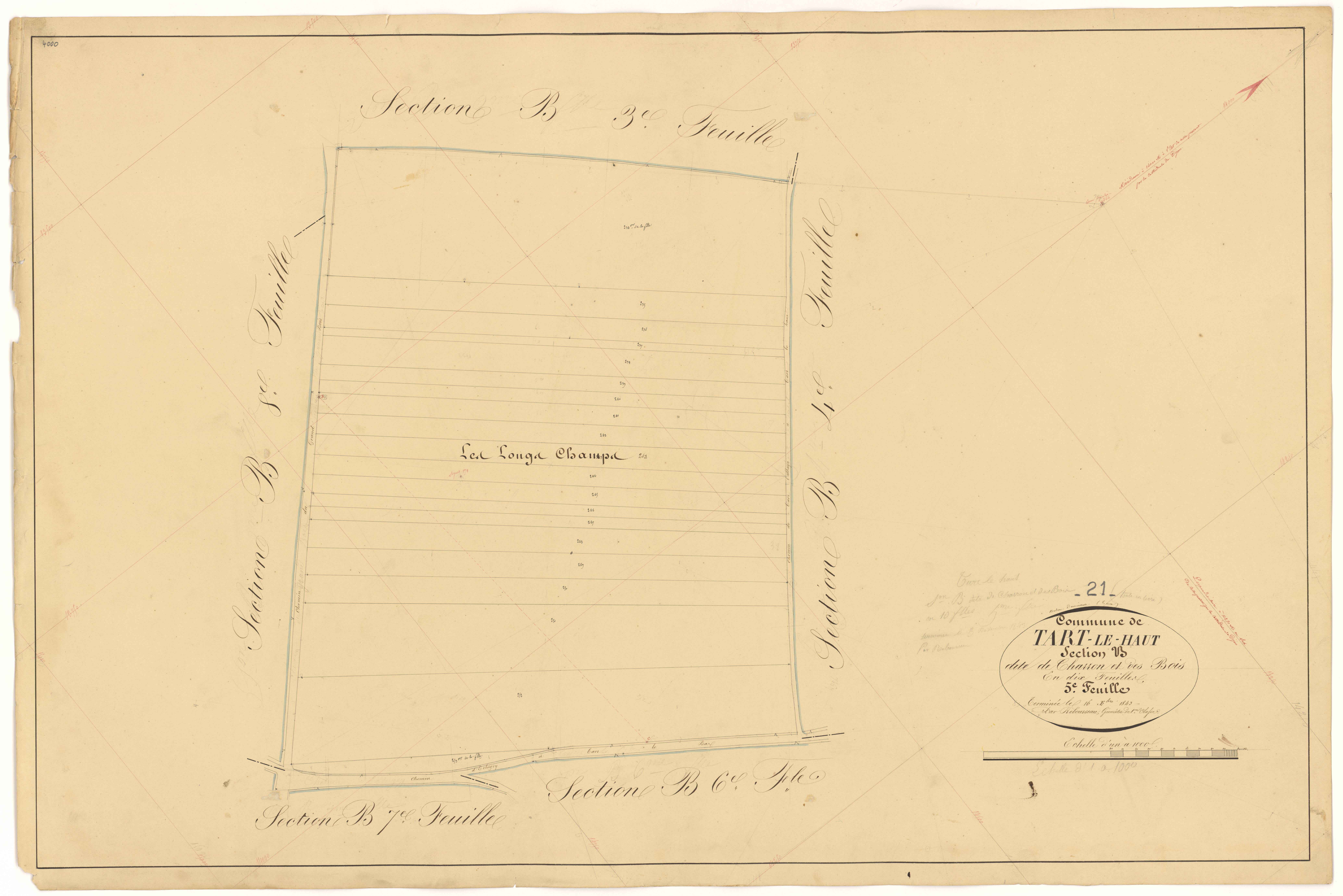 Tart-le-Haut - Section B5 - 3 P PLAN 623/10