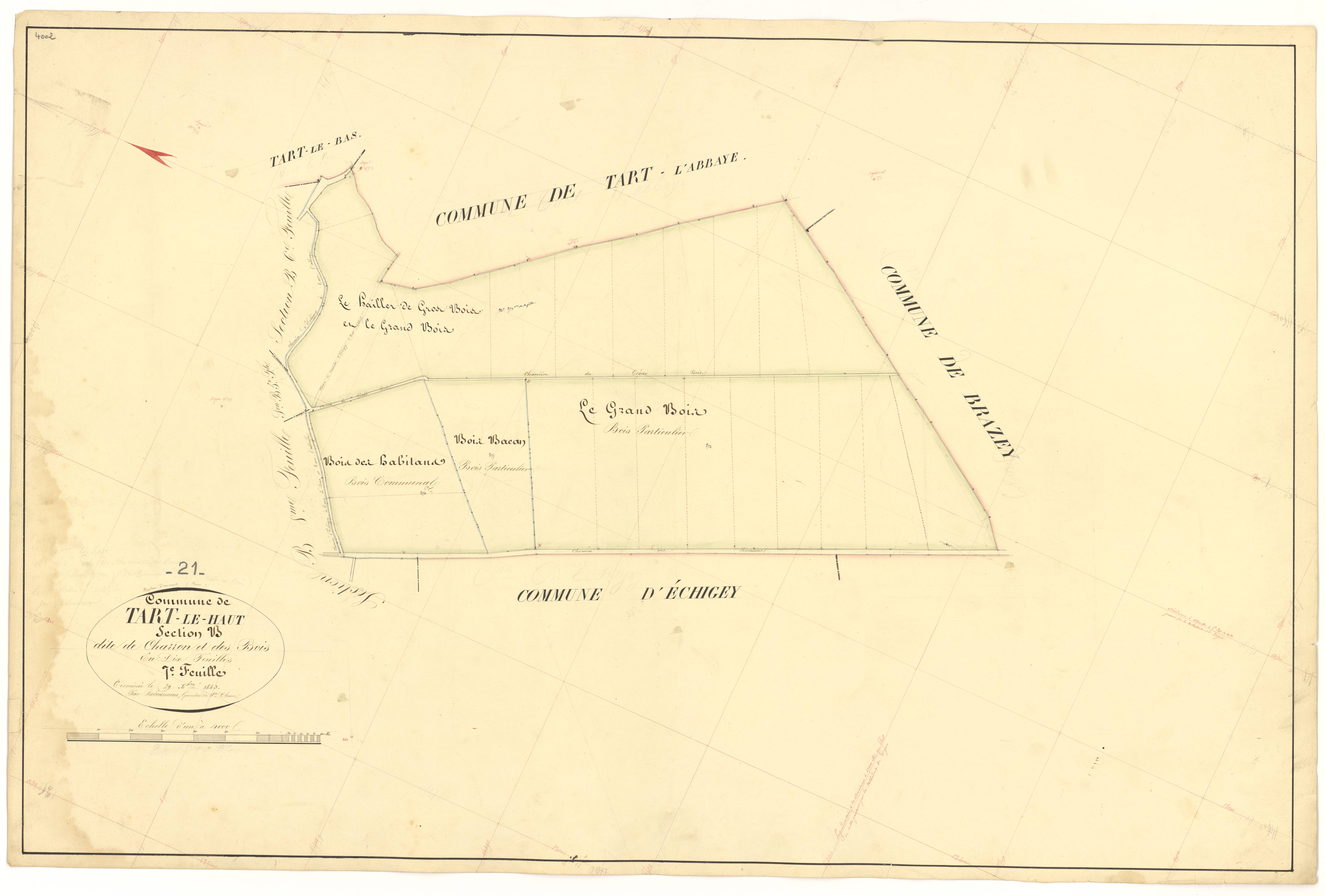 Tart-le-Haut - Section B7 - 3 P PLAN 623/12