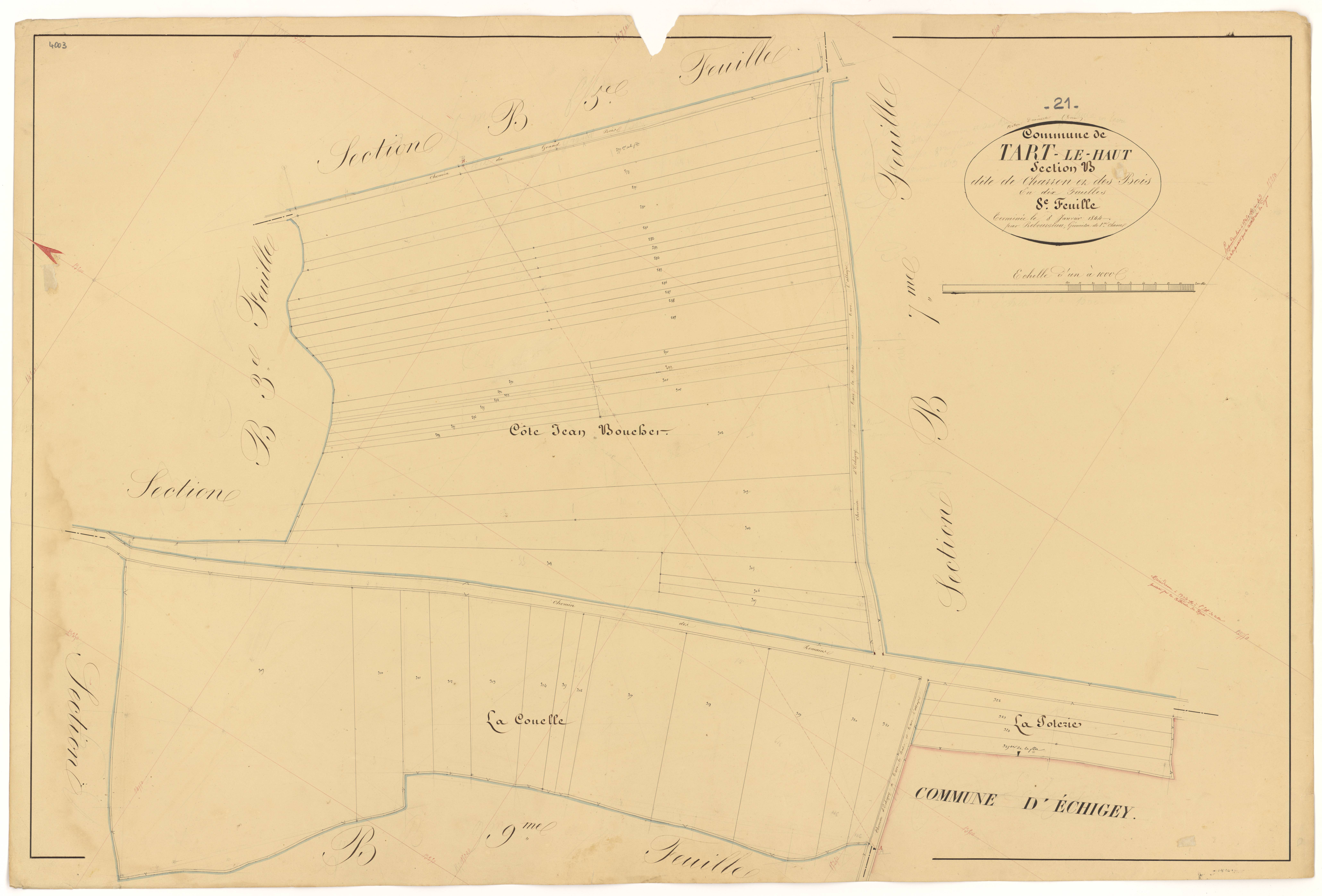 Tart-le-Haut - Section B8 - 3 P PLAN 623/13