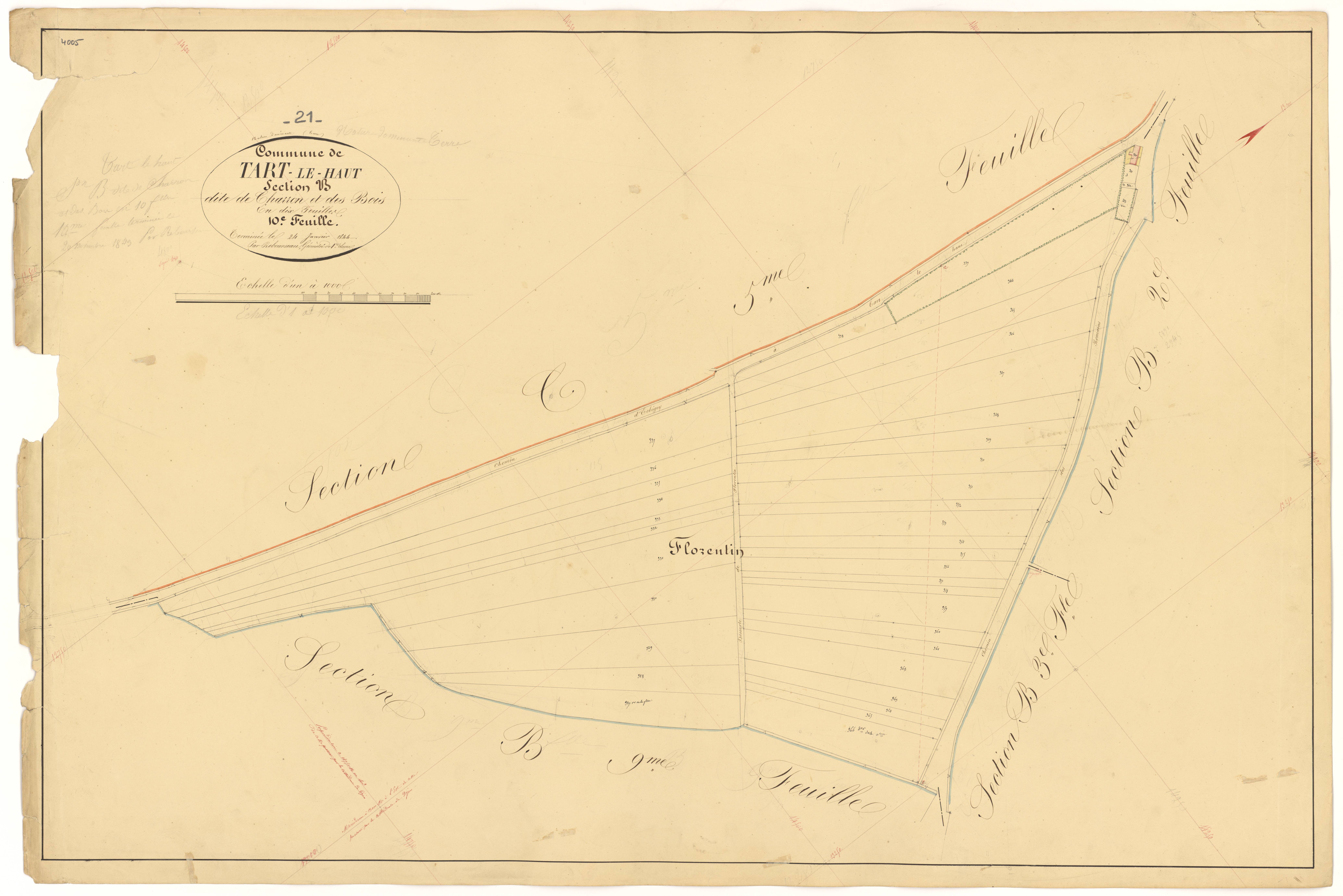 Tart-le-Haut - Section B10 - 3 P PLAN 623/15