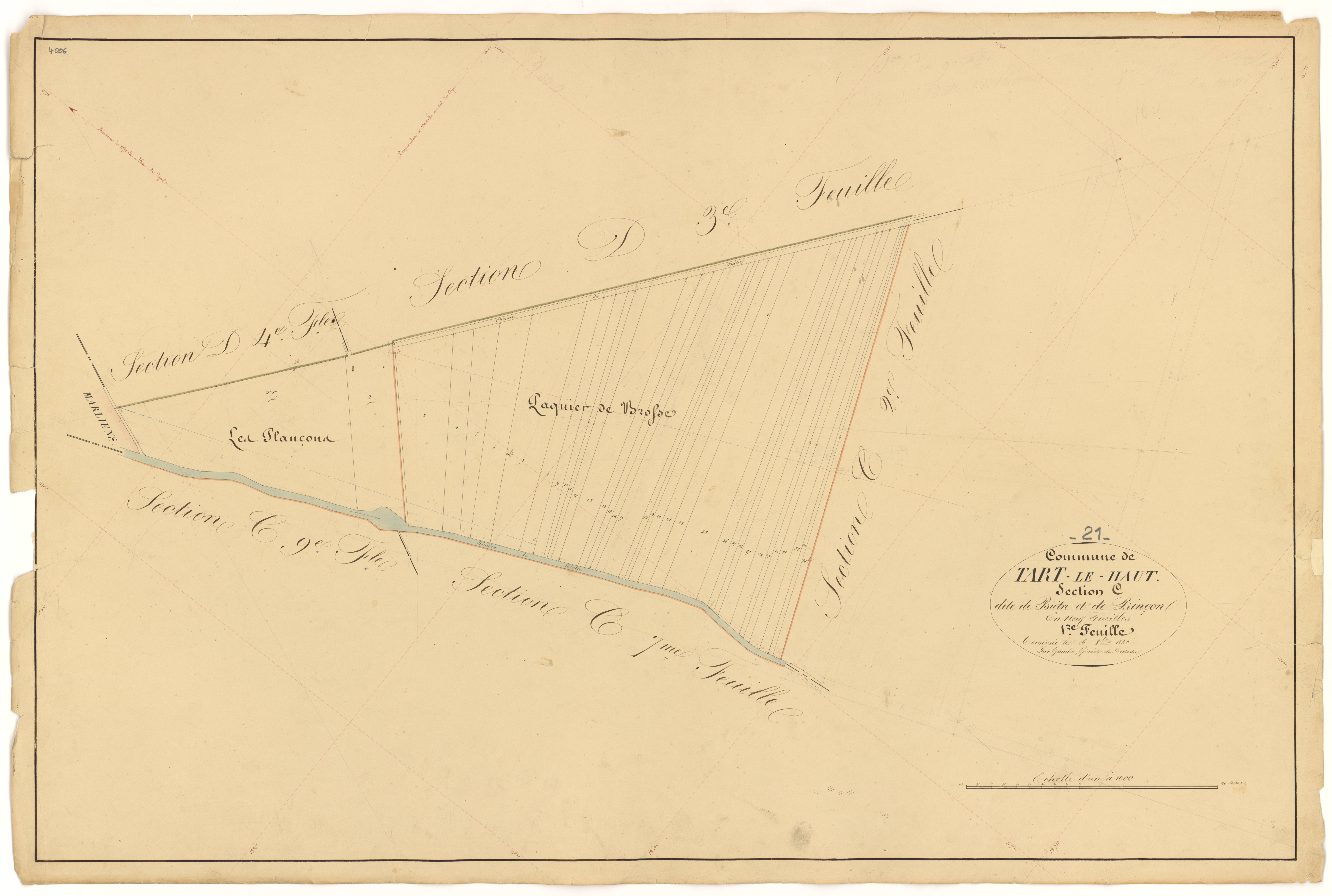 Tart-le-Haut - Section C1 - 3 P PLAN 623/16
