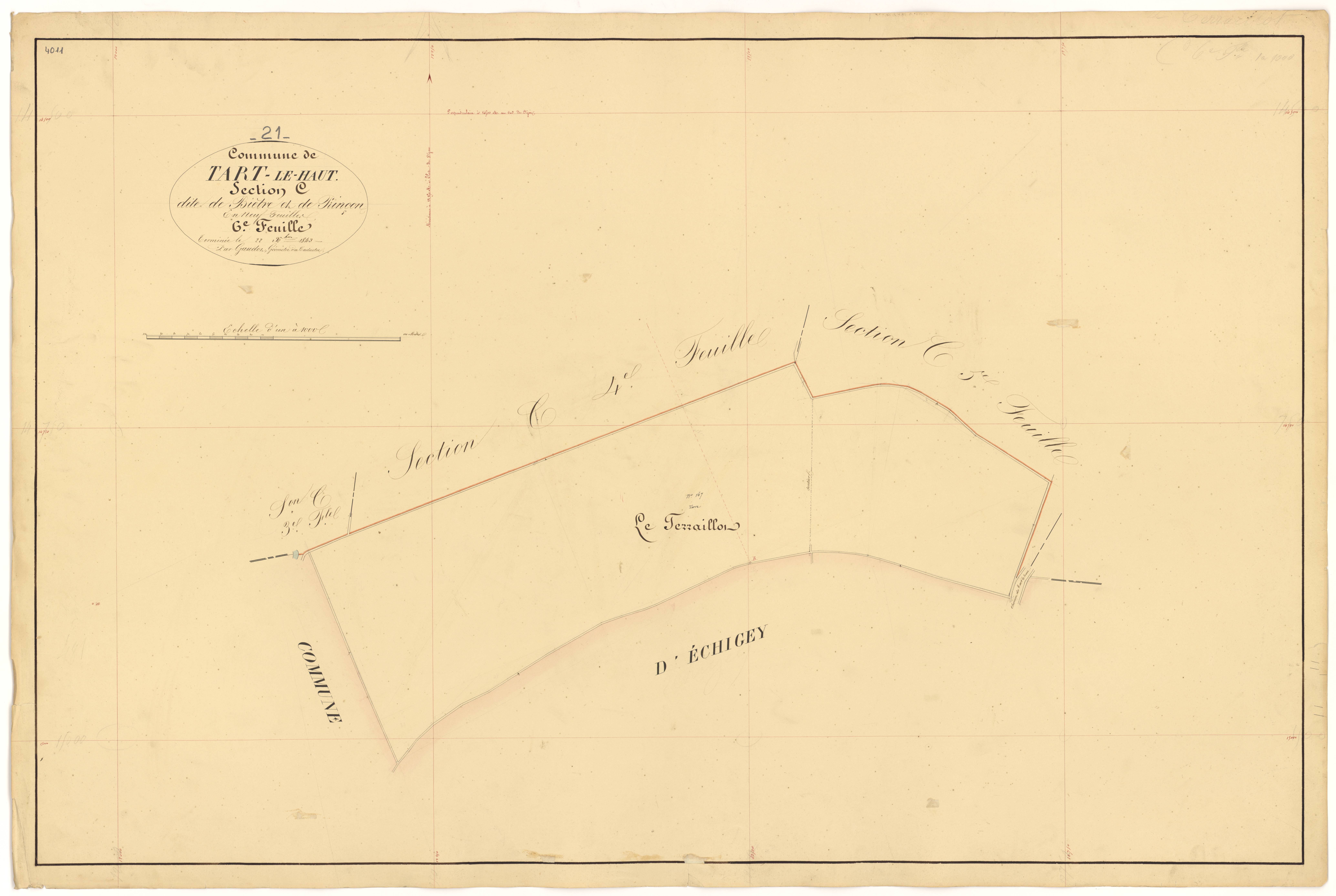 Tart-le-Haut - Section C6 - 3 P PLAN 623/21
