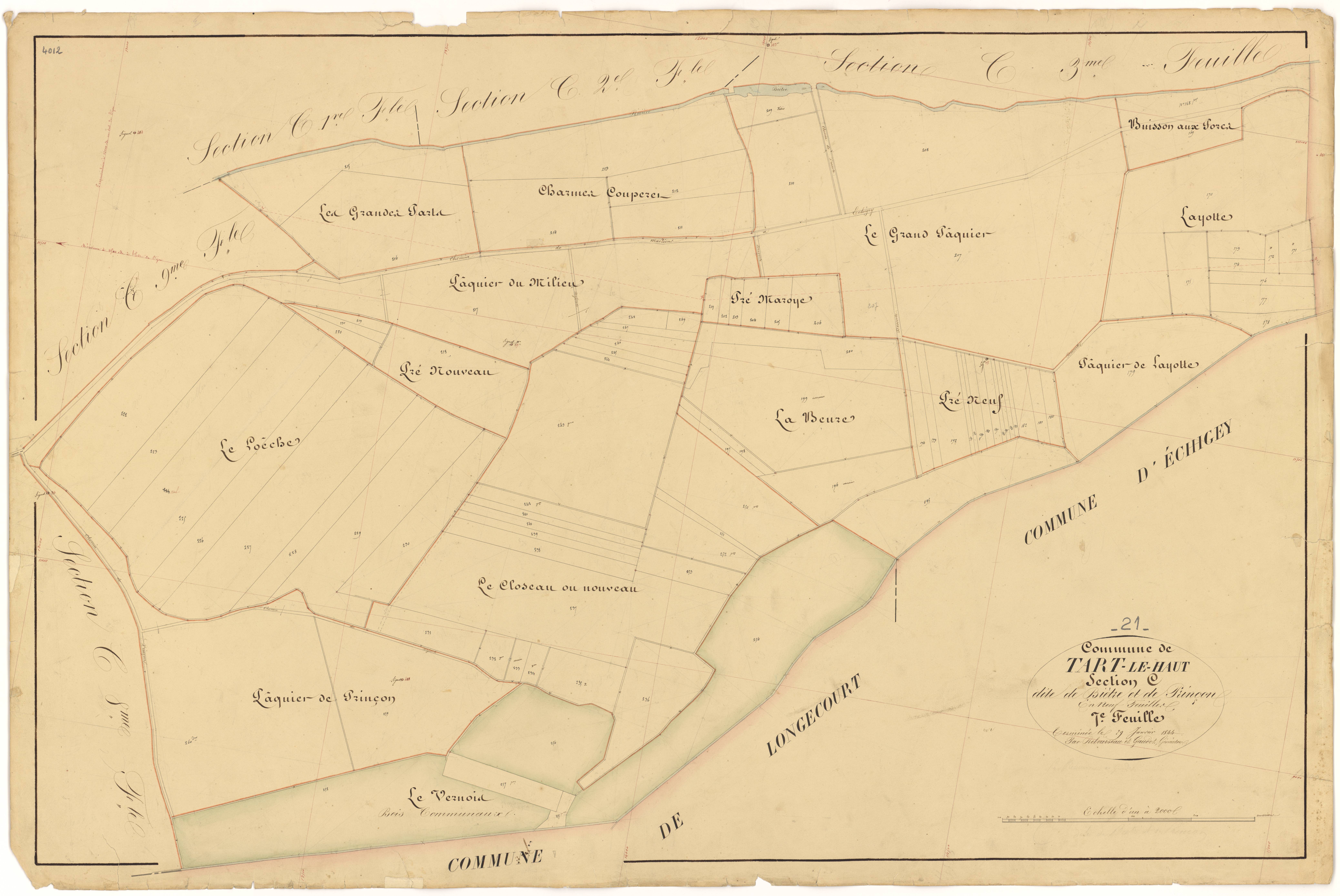 Tart-le-Haut - Section C7 - 3 P PLAN 623/22