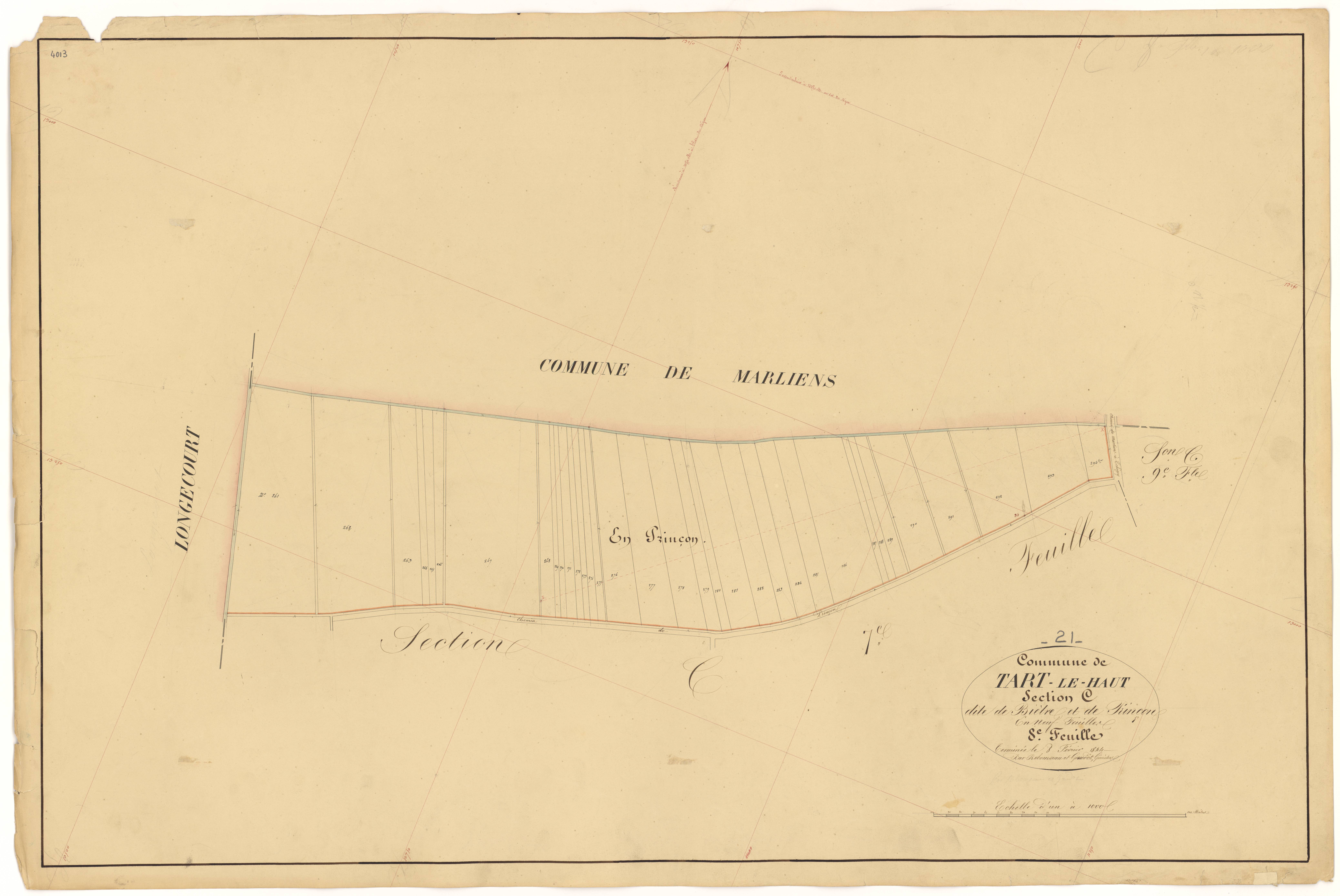 Tart-le-Haut - Section C8 - 3 P PLAN 623/23