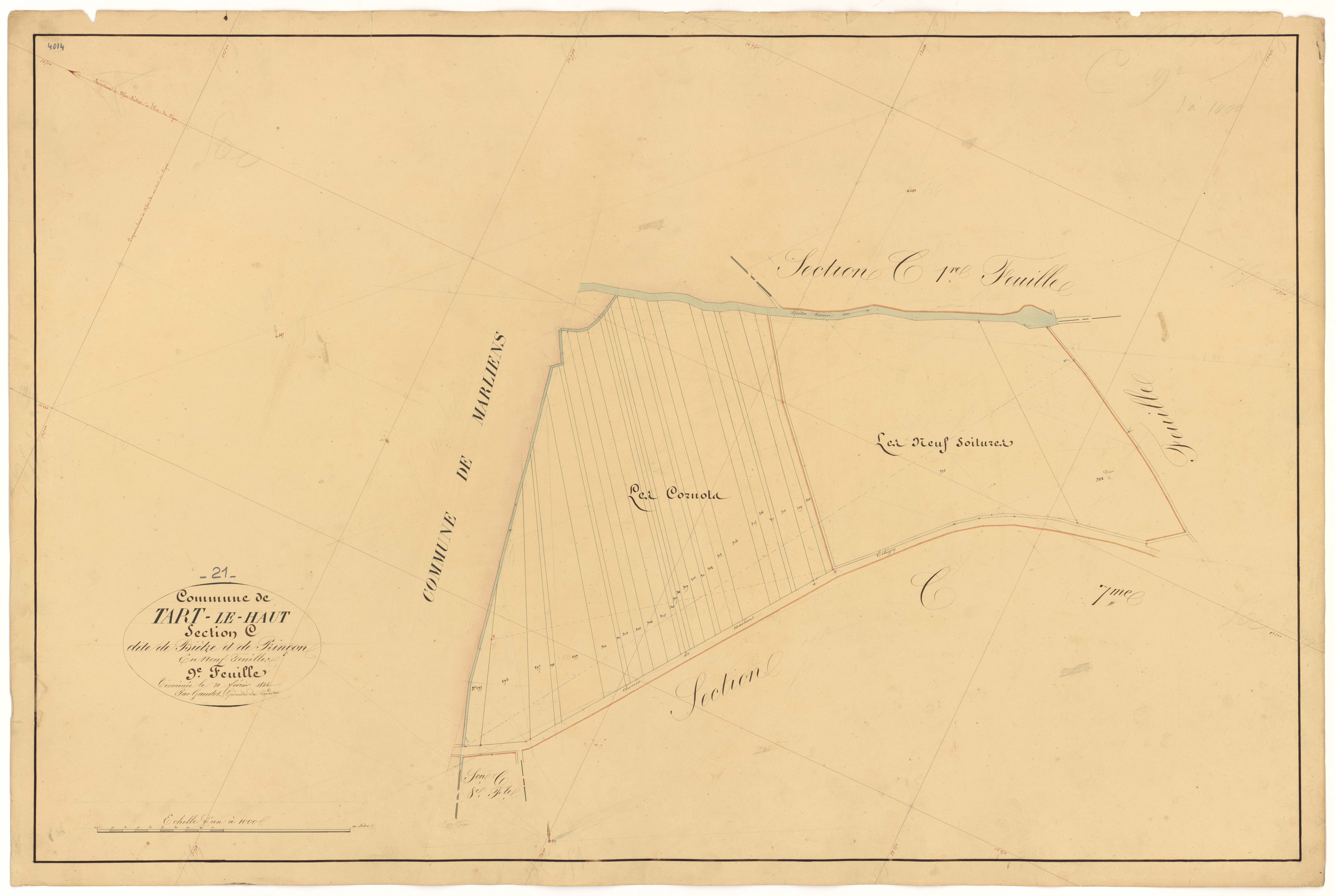 Tart-le-Haut - Section C9 - 3 P PLAN 623/24
