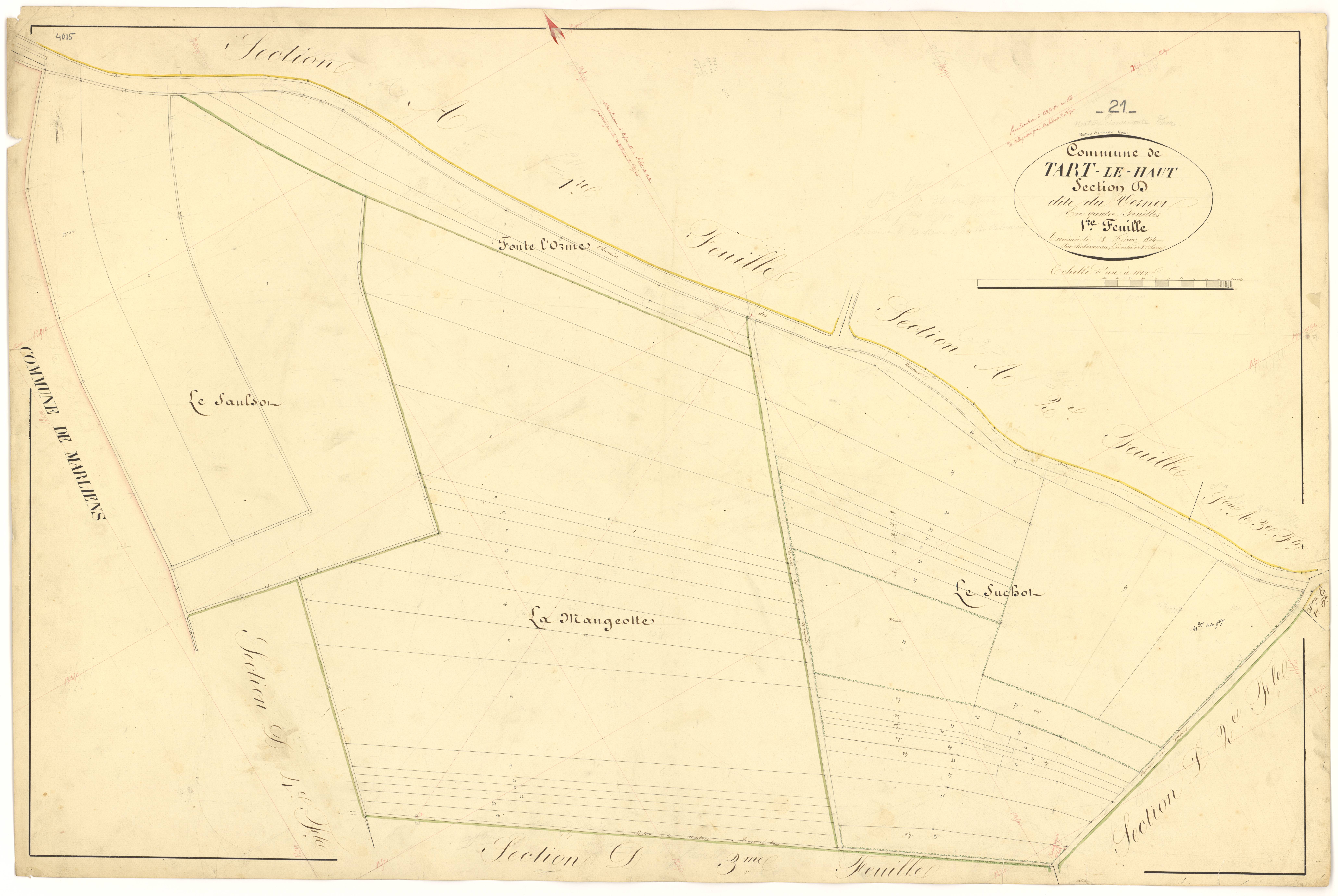 Tart-le-Haut - Section D1 - 3 P PLAN 623/25