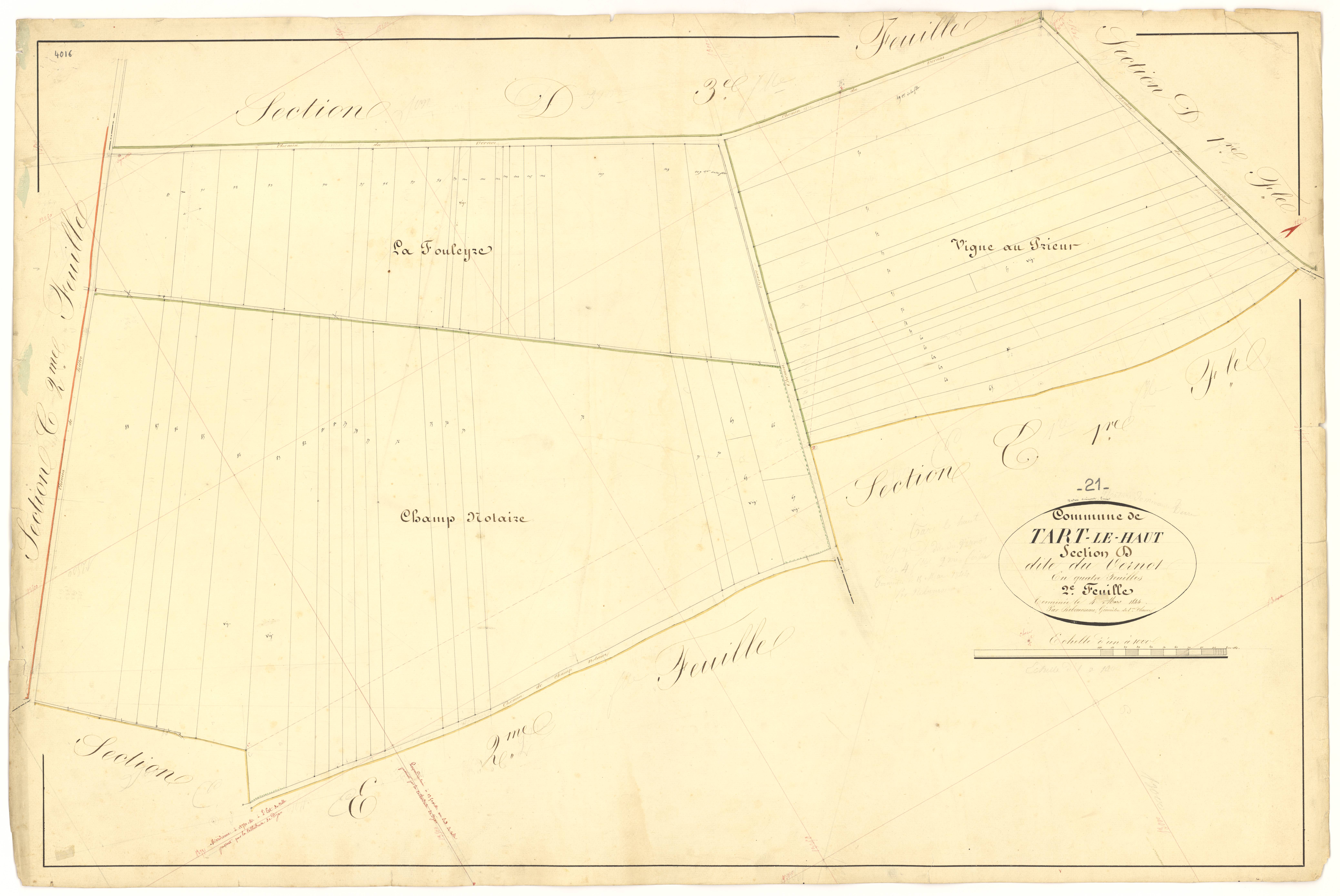 Tart-le-Haut - Section D2 - 3 P PLAN 623/26