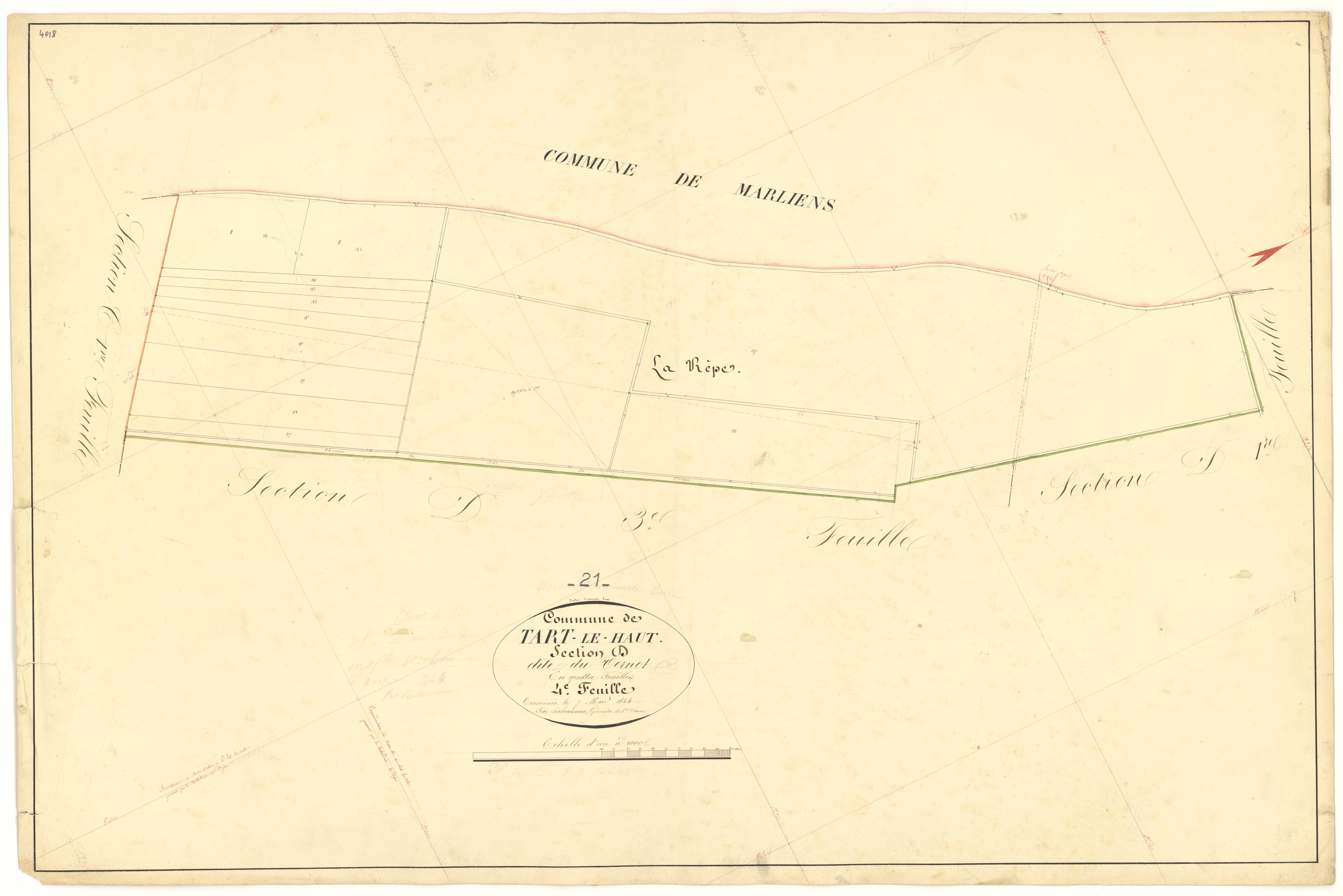 Tart-le-Haut - Section D4 - 3 P PLAN 623/28