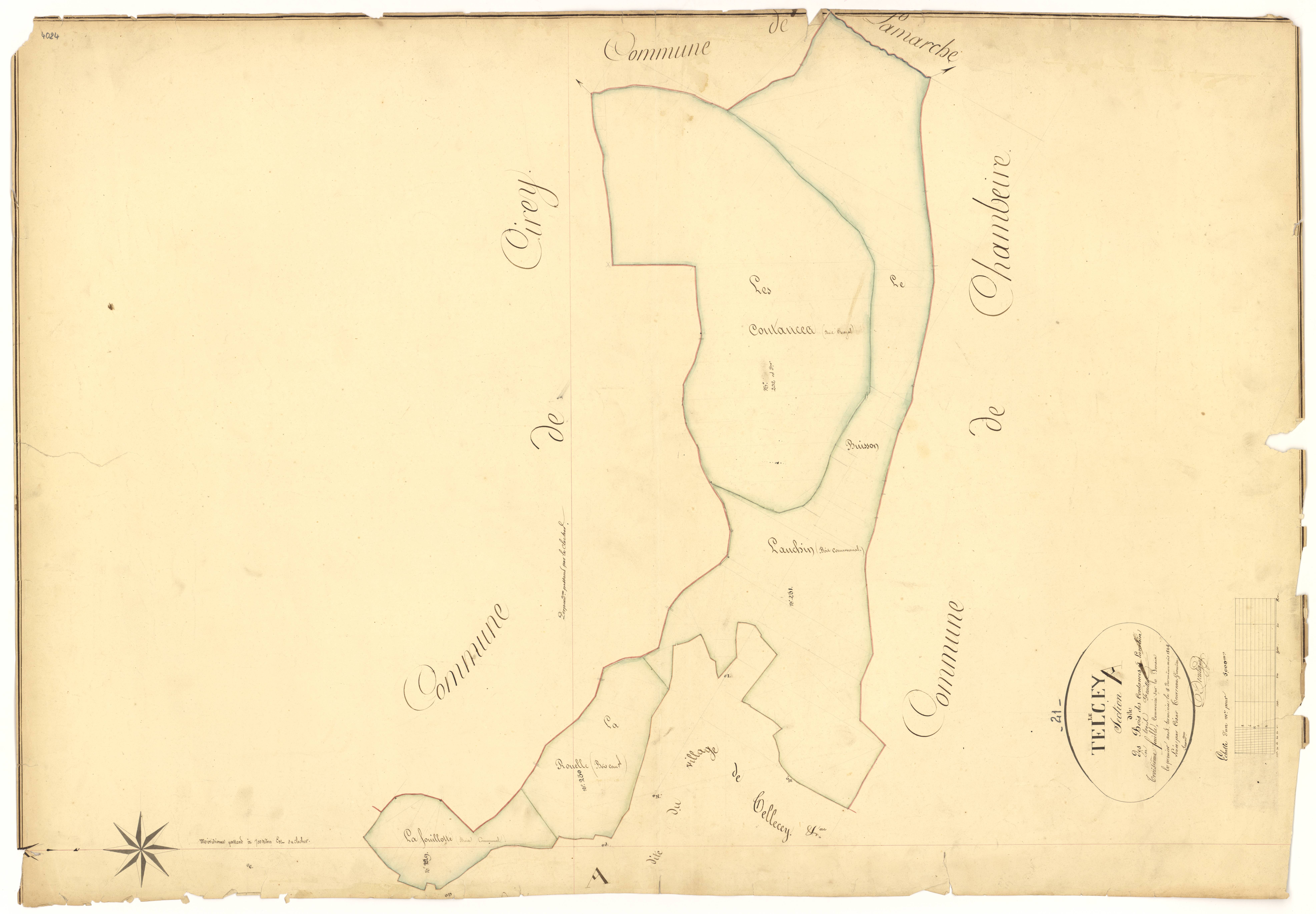 Tellecey - Section A3 - 3 P PLAN 624/4