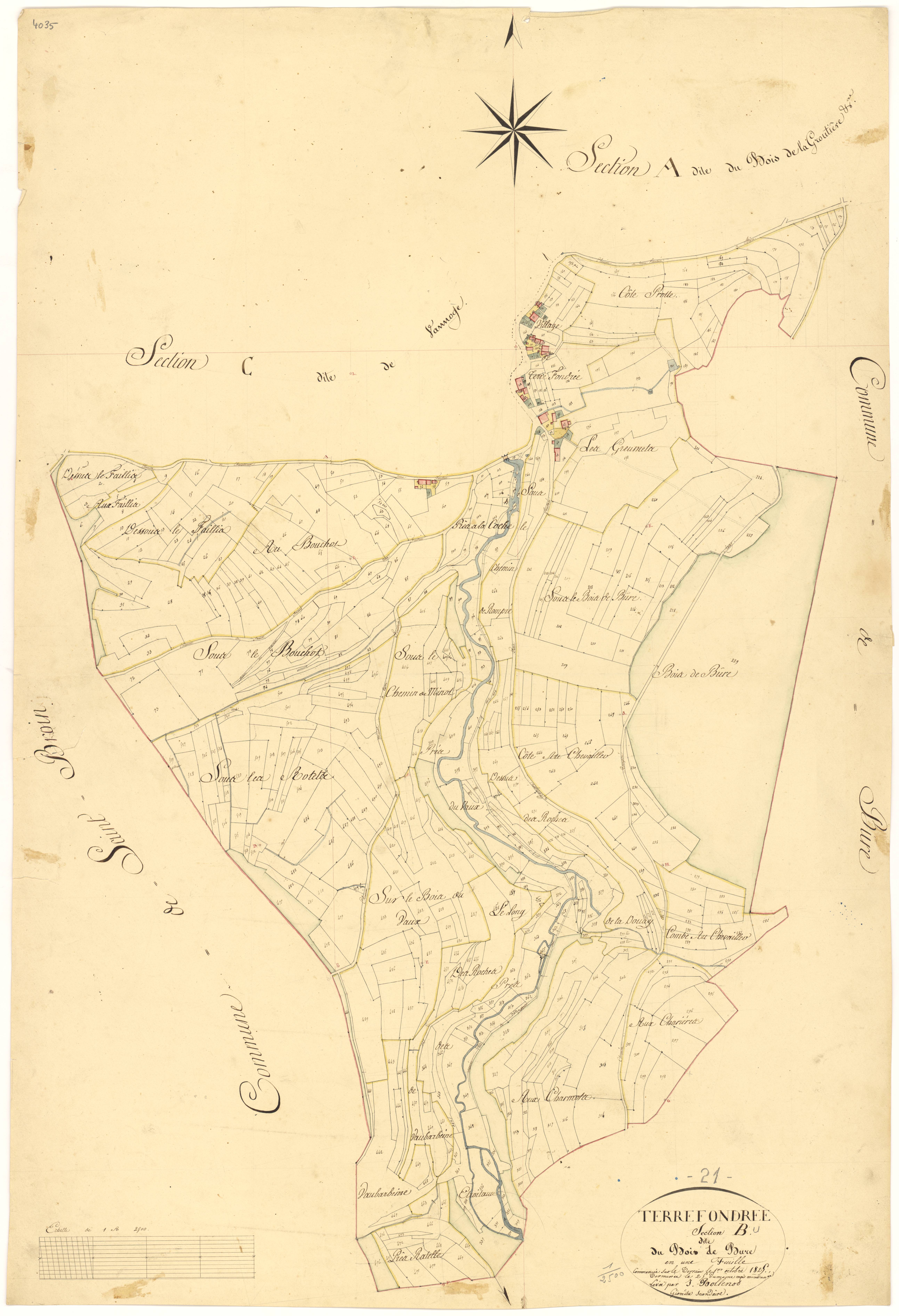 Terrefondrée - Section B - 3 P PLAN 626/3