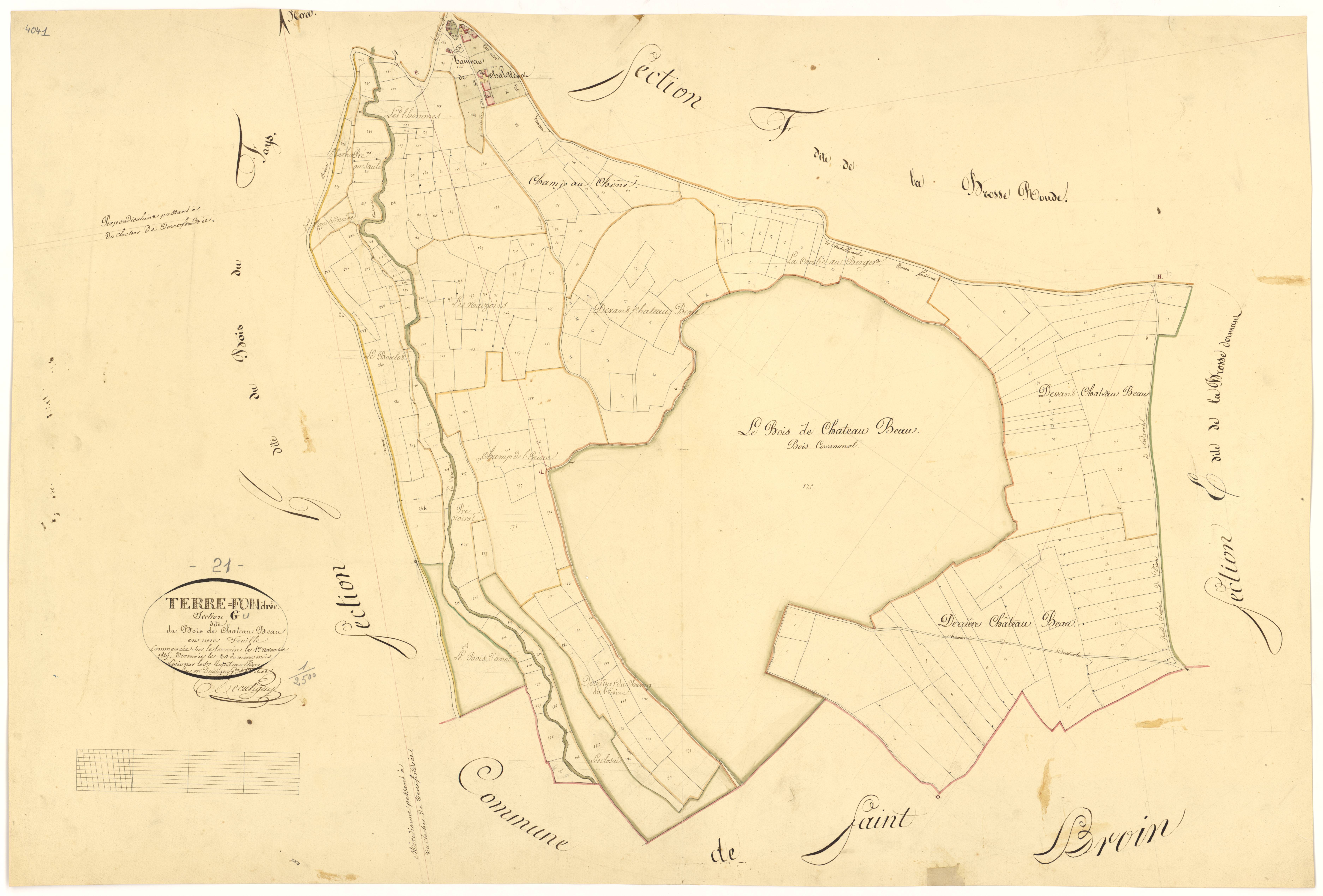 Terrefondrée - Section G - 3 P PLAN 626/9