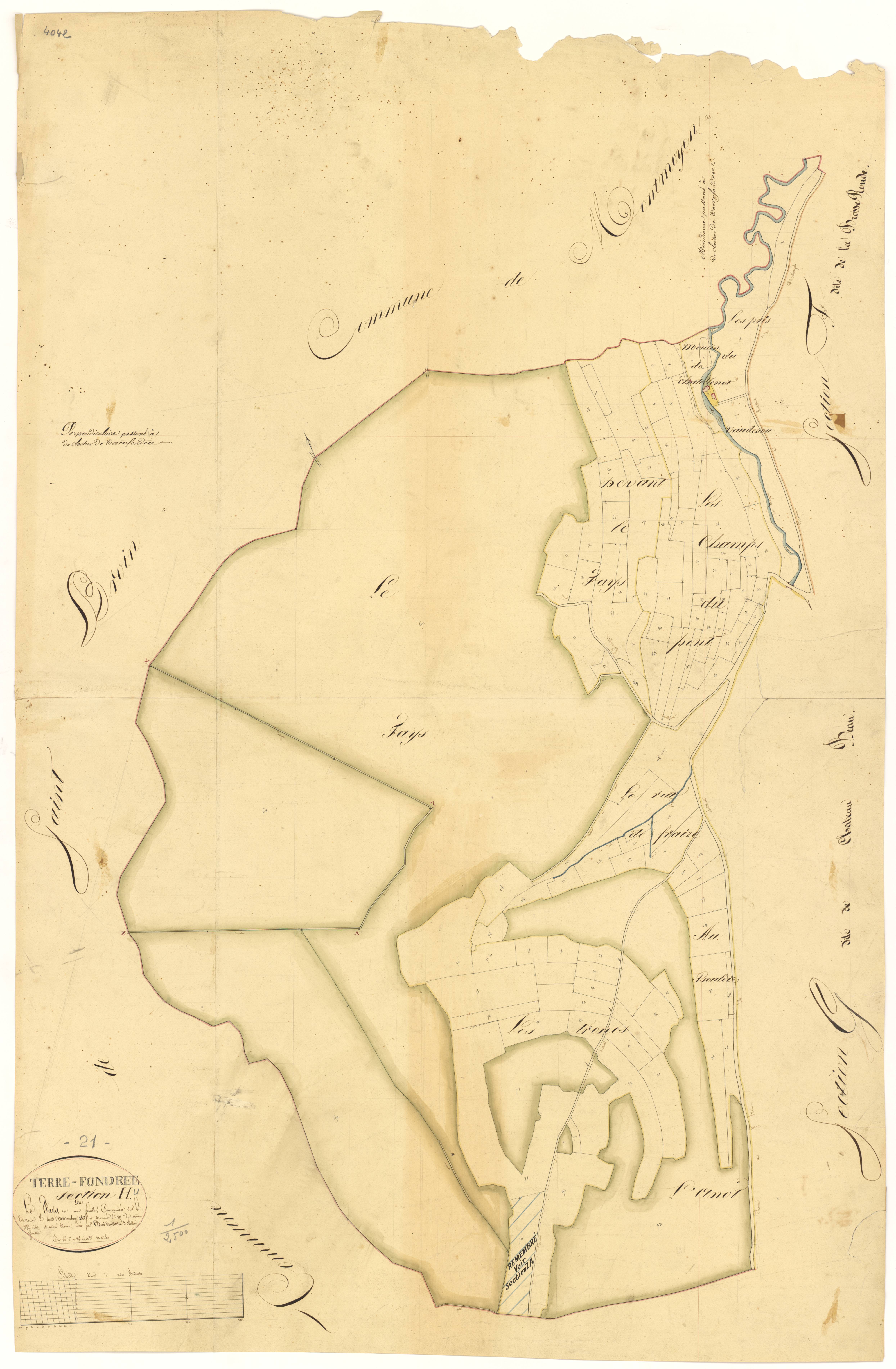 Terrefondrée - Section H - 3 P PLAN 626/10