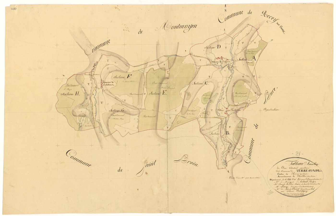Terrefondrée - Tableau d'assemblage - 3 P PLAN 626/1