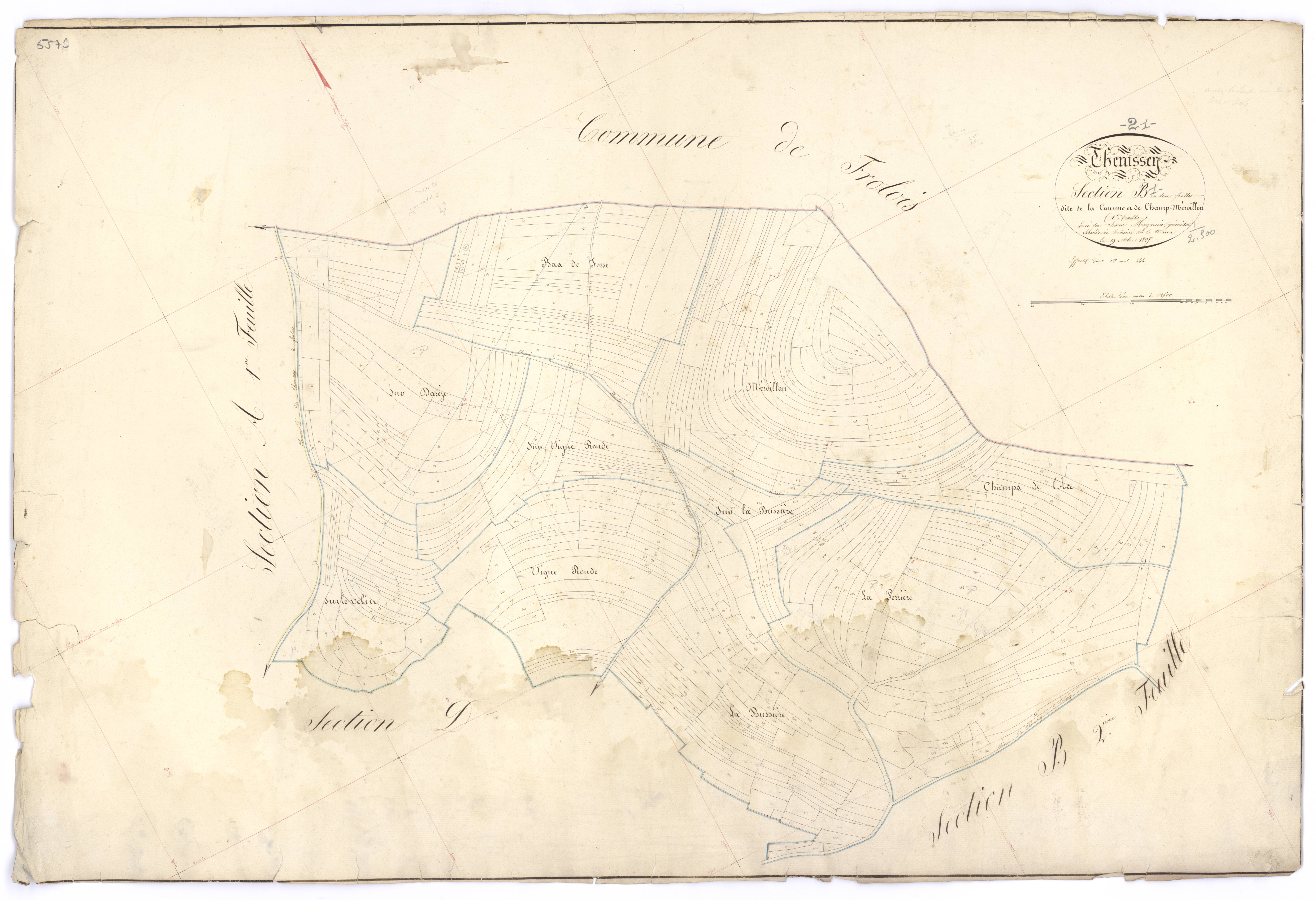 Thenissey - Section B1 - 3 P PLAN 627/4