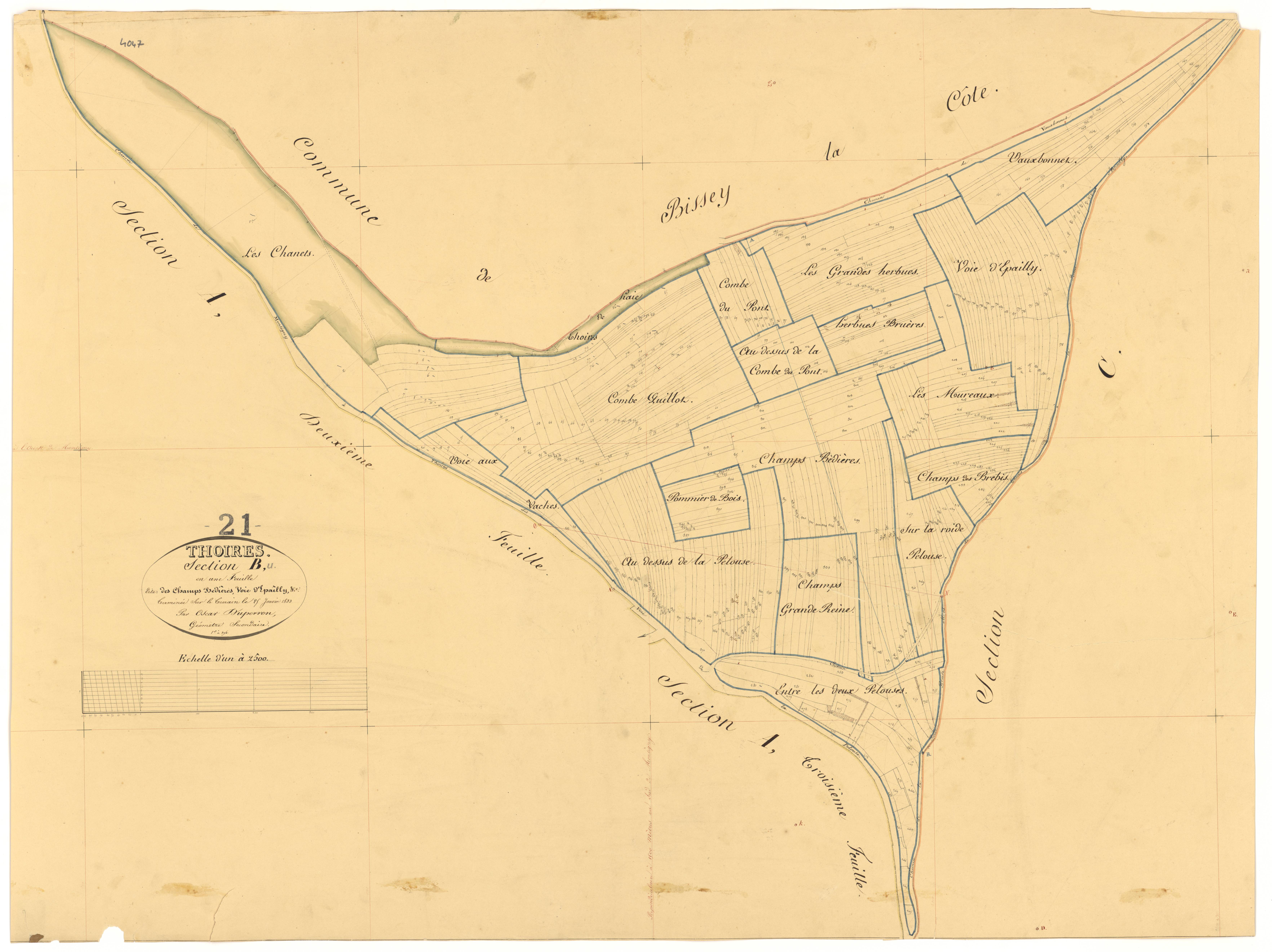 Thoires - Section B - 3 P PLAN 628/5