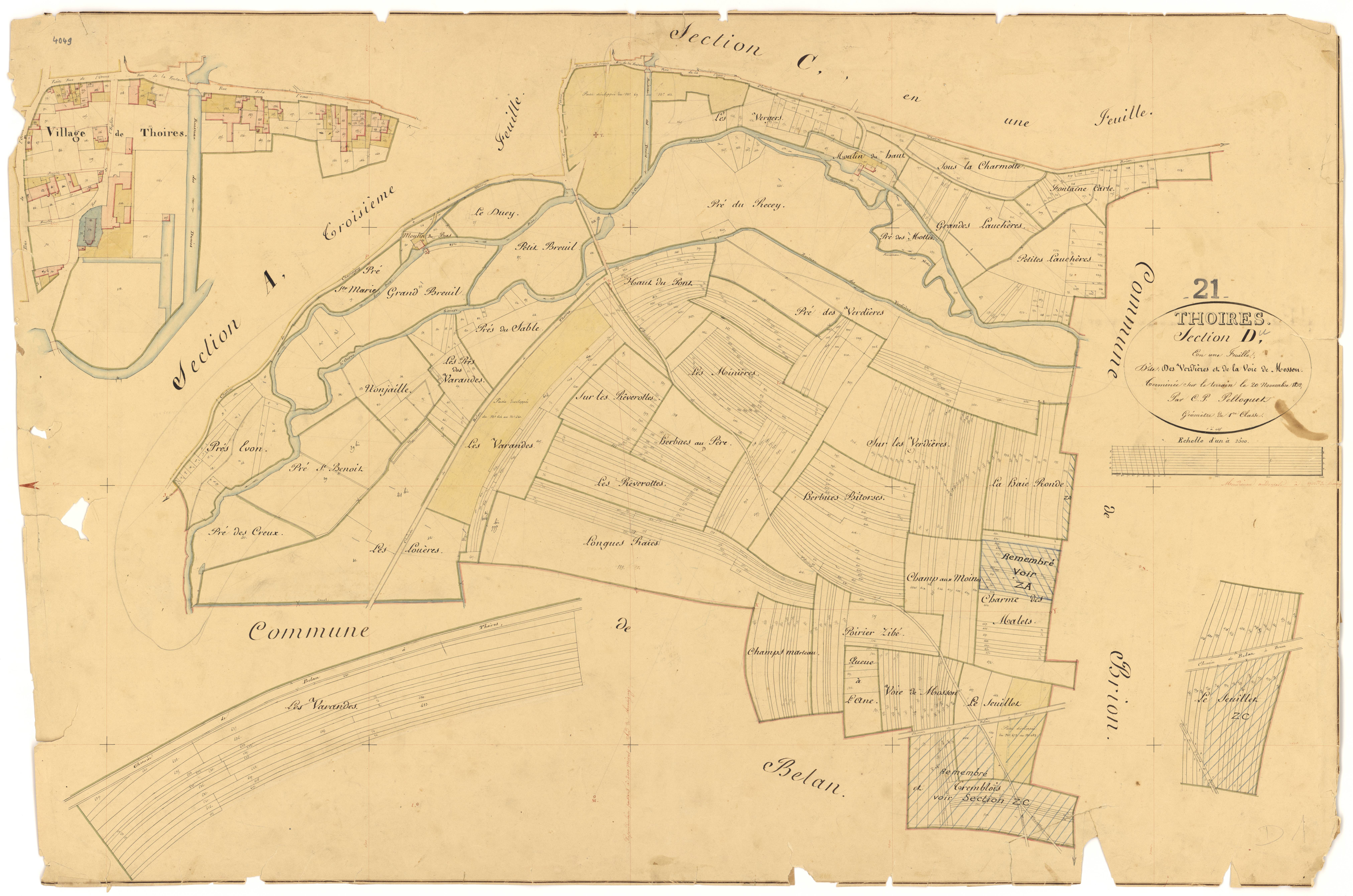 Thoires - Section D - 3 P PLAN 628/7